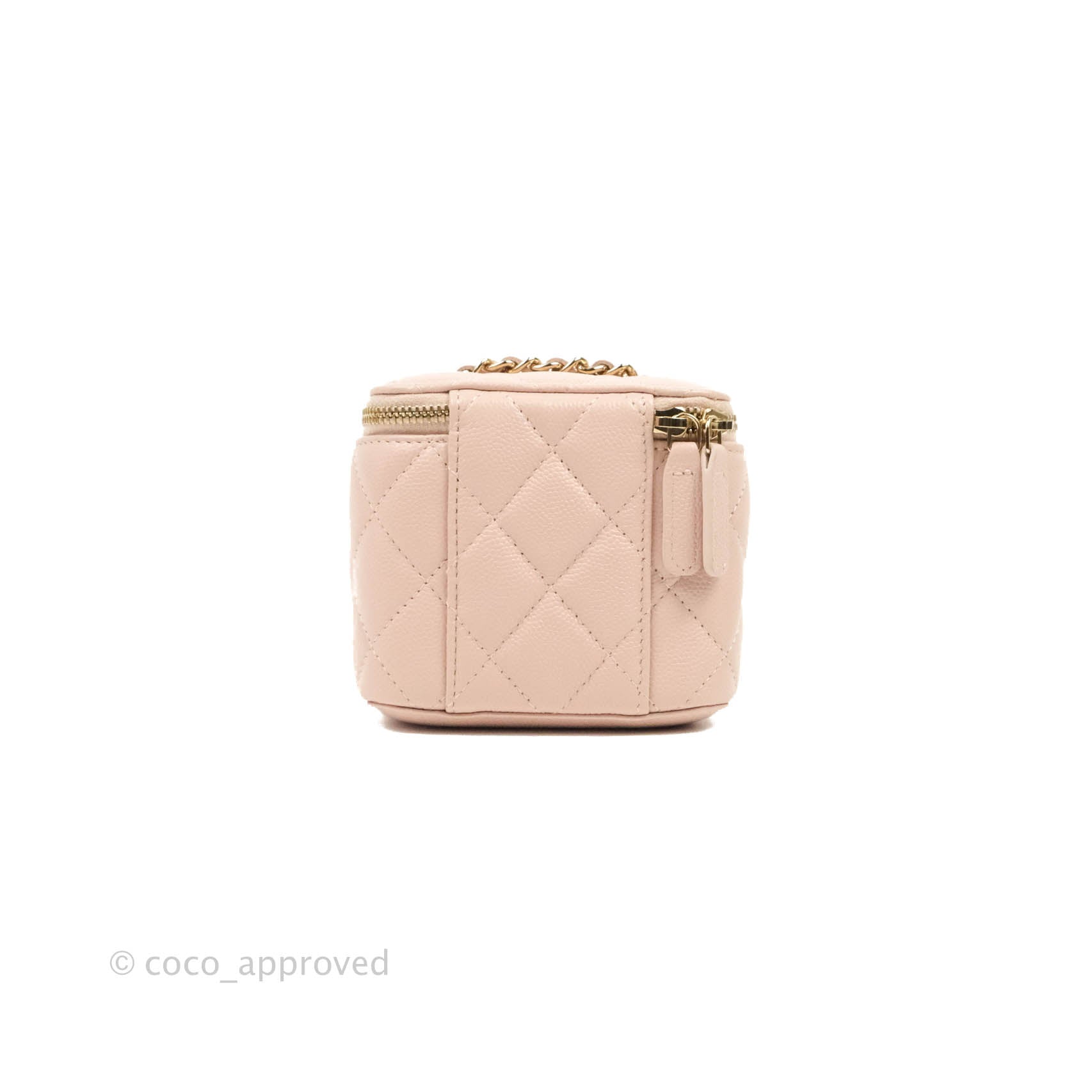Chanel Mini Vanity With Chain Rose Clair Pink Caviar Gold Hardware – Coco  Approved Studio