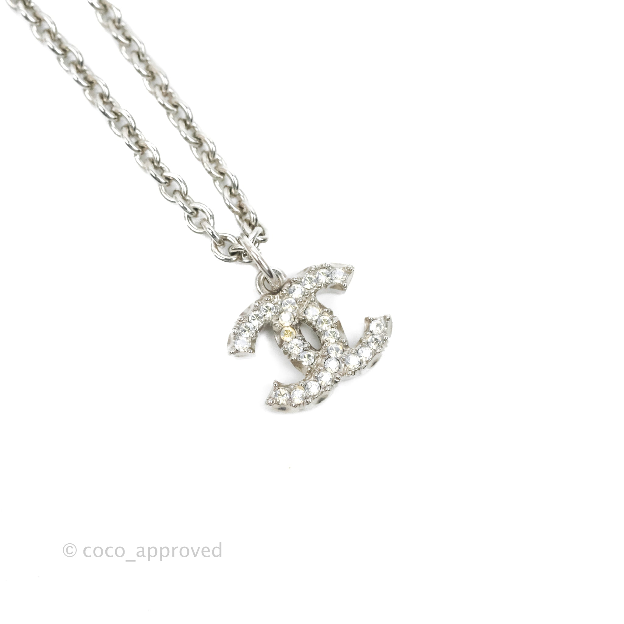 chanel necklace women silver