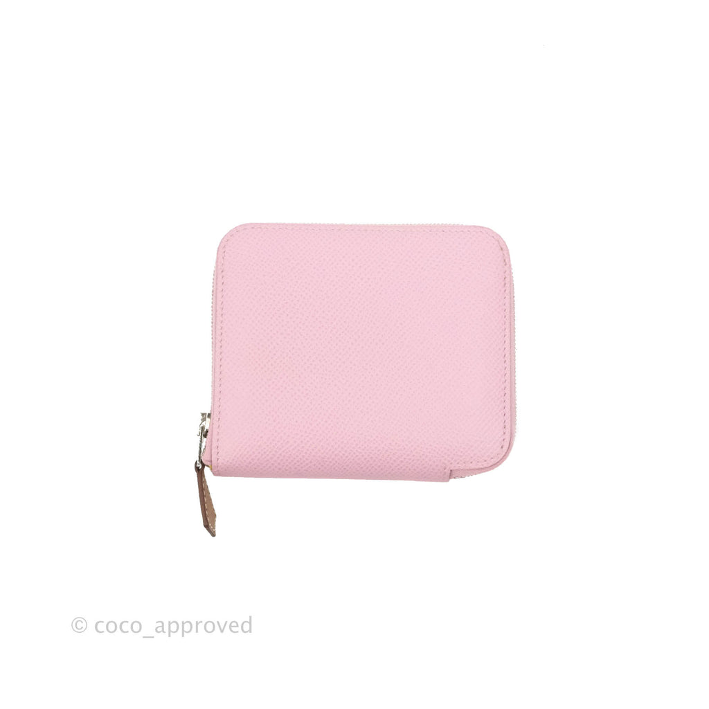 Hermès Silk In Compact Wallet Pink Epsom