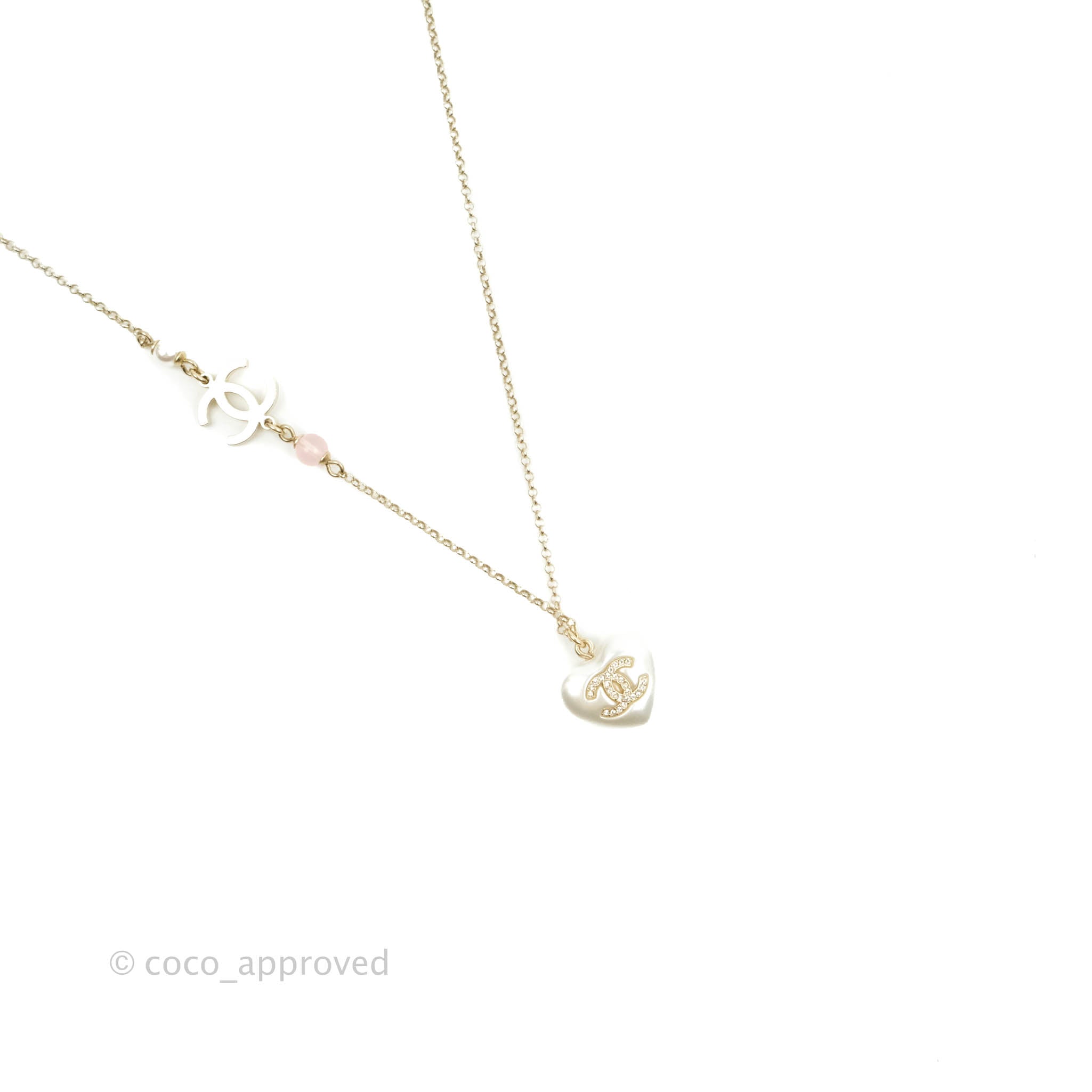 Chanel Crystal Pearl CC Star Drop Earrings Gold