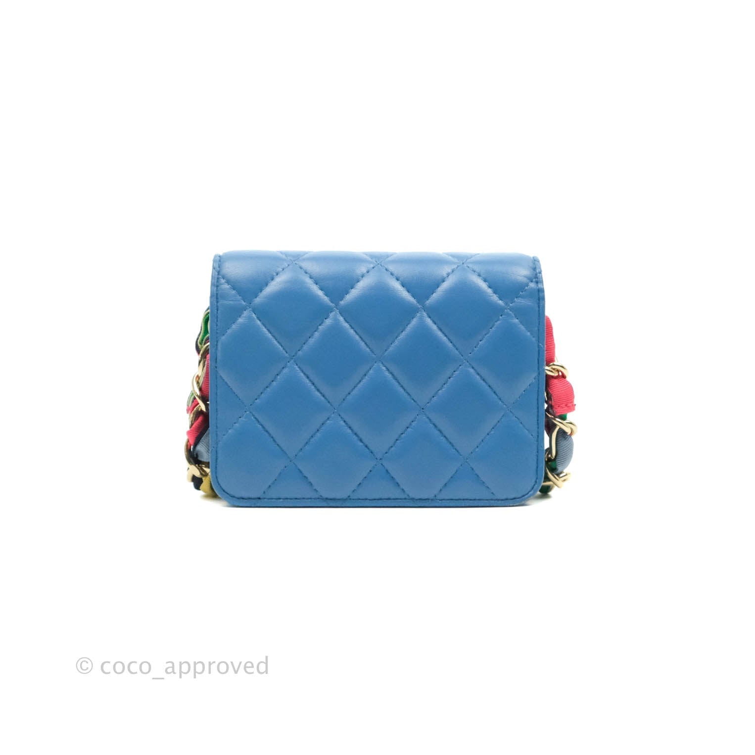 Chanel Ribbon Belt Bag Blue Lambskin Gold Hardware – Coco Approved Studio