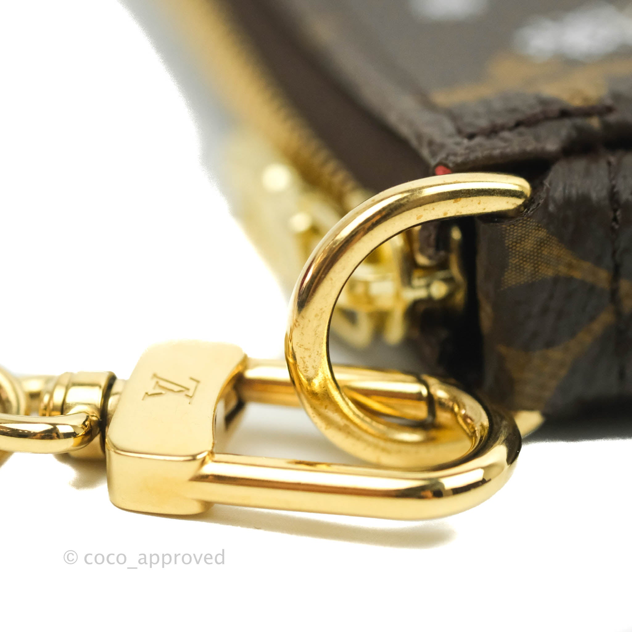 Louis Vuitton LV Mini pochette Accessoires xmas Brown Leather ref.226682 -  Joli Closet