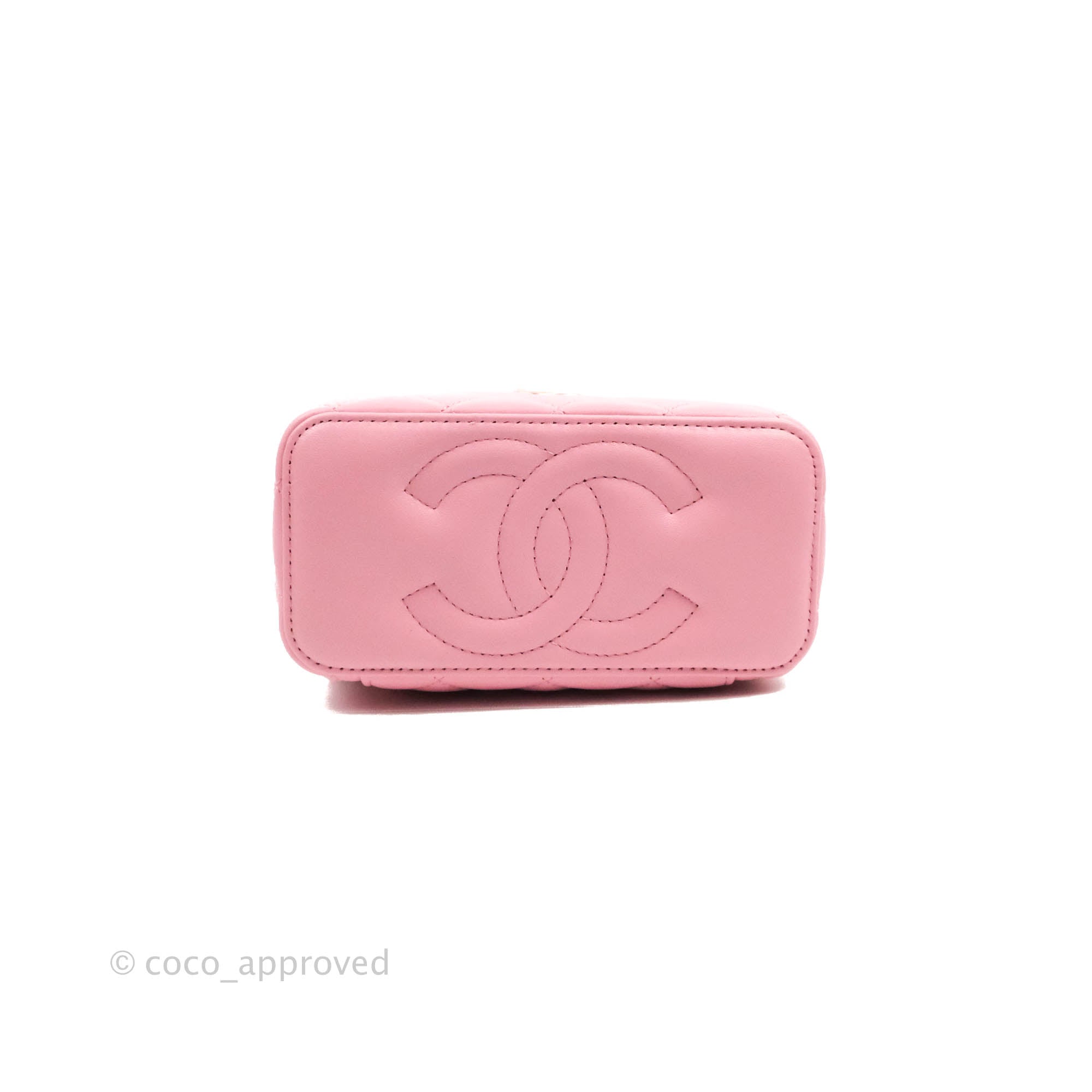 Chanel Vanity Rectangular with Top Handle Pick Me Up Pink Lambskin Age –  Coco Approved Studio