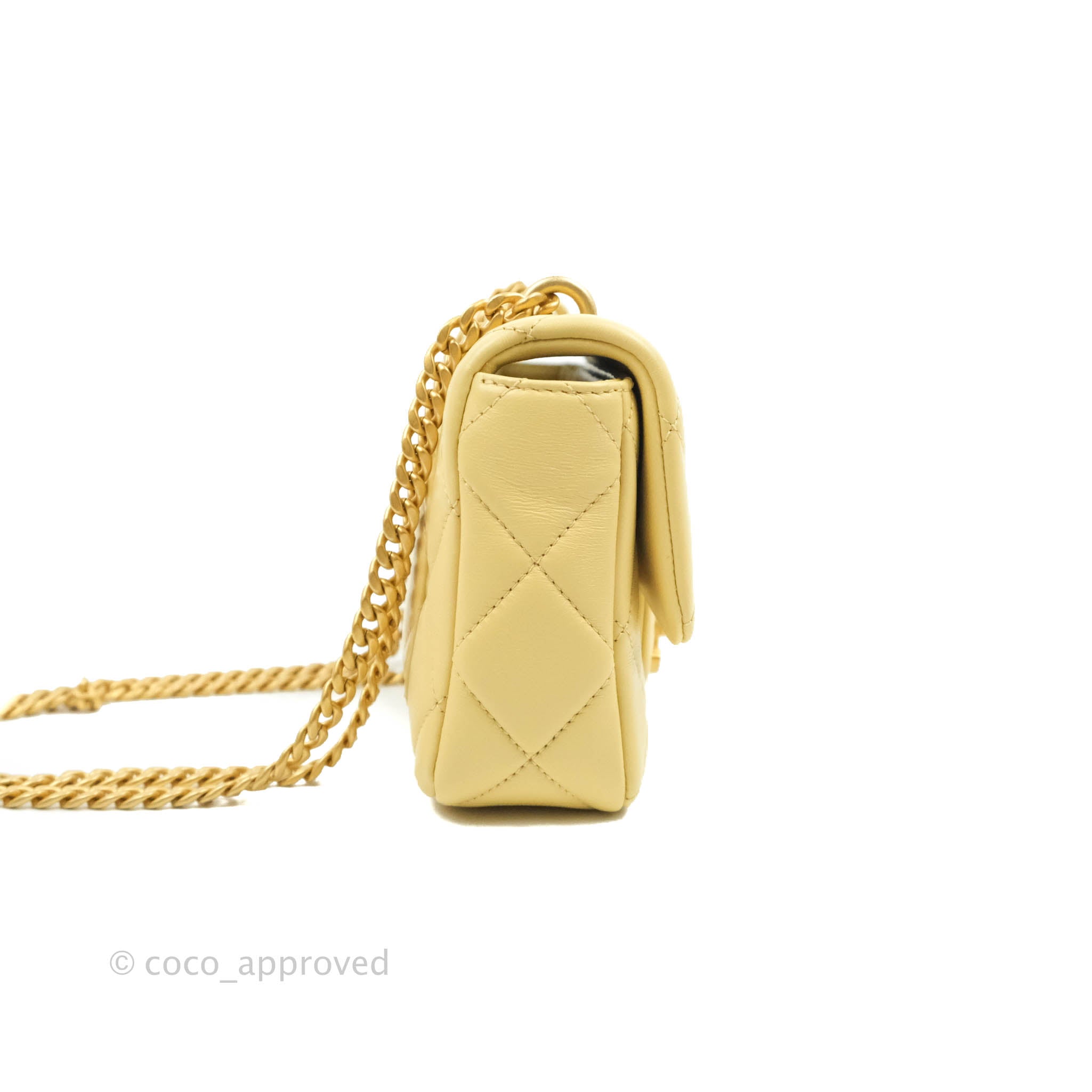 Chanel 2022 Enamel Classic Mini Square Flap Bag