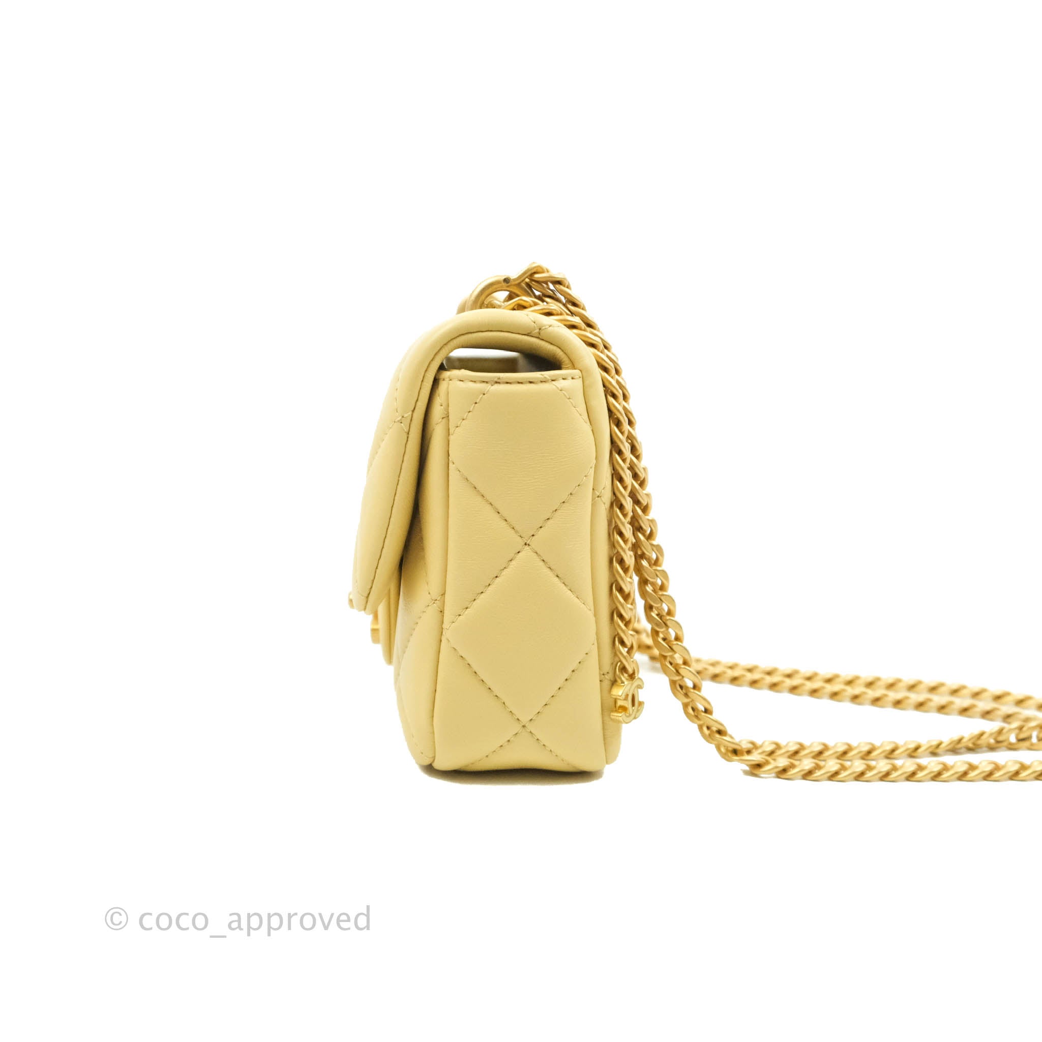 Chanel 2.55 Mini Clip Lamb Gold