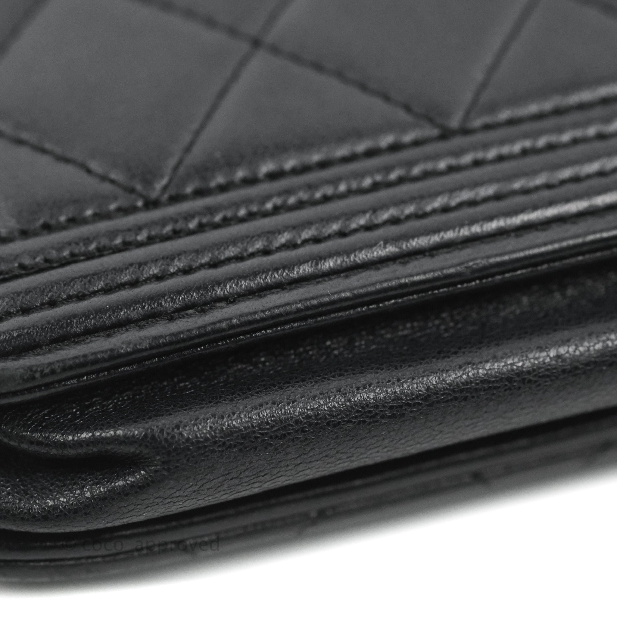 Chanel Boy Wallet on Chain WOC Black Lambskin Ruthenium Hardware