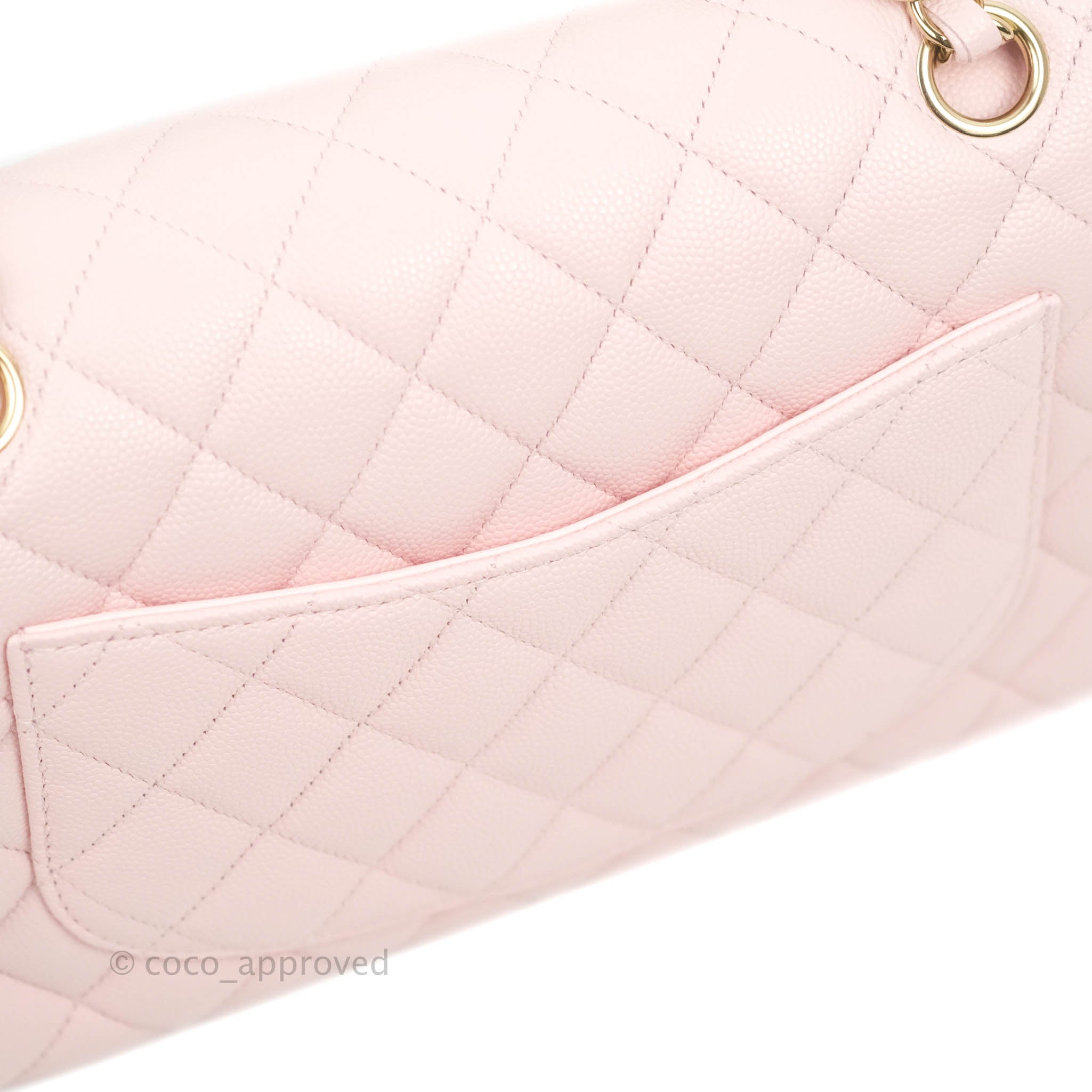 Chanel Pink Quilted Lambskin Small Double Flap Gold Hardware, 2022 (Like New), Womens Handbag