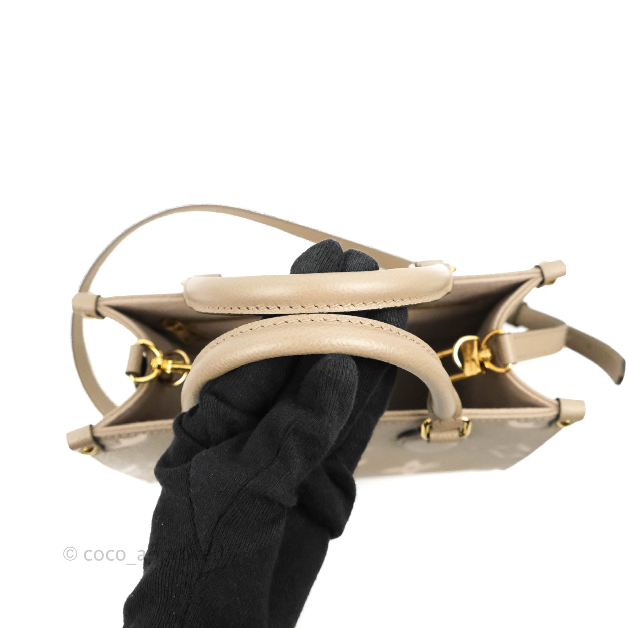 Louis Vuitton OnTheGo PM Bag In Tourterelle Beige/Cream - Praise To Heaven