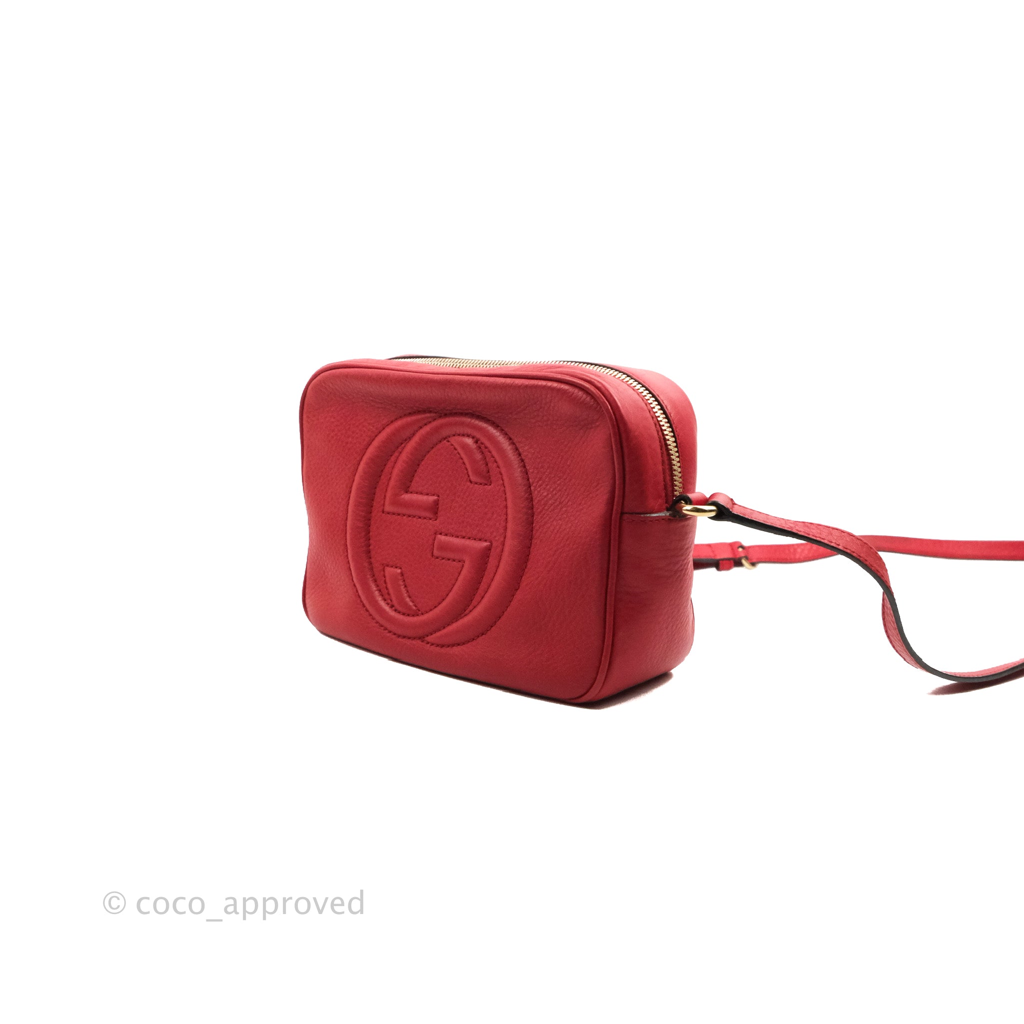 GUCCI red leather belted camera bag – Loop Generation
