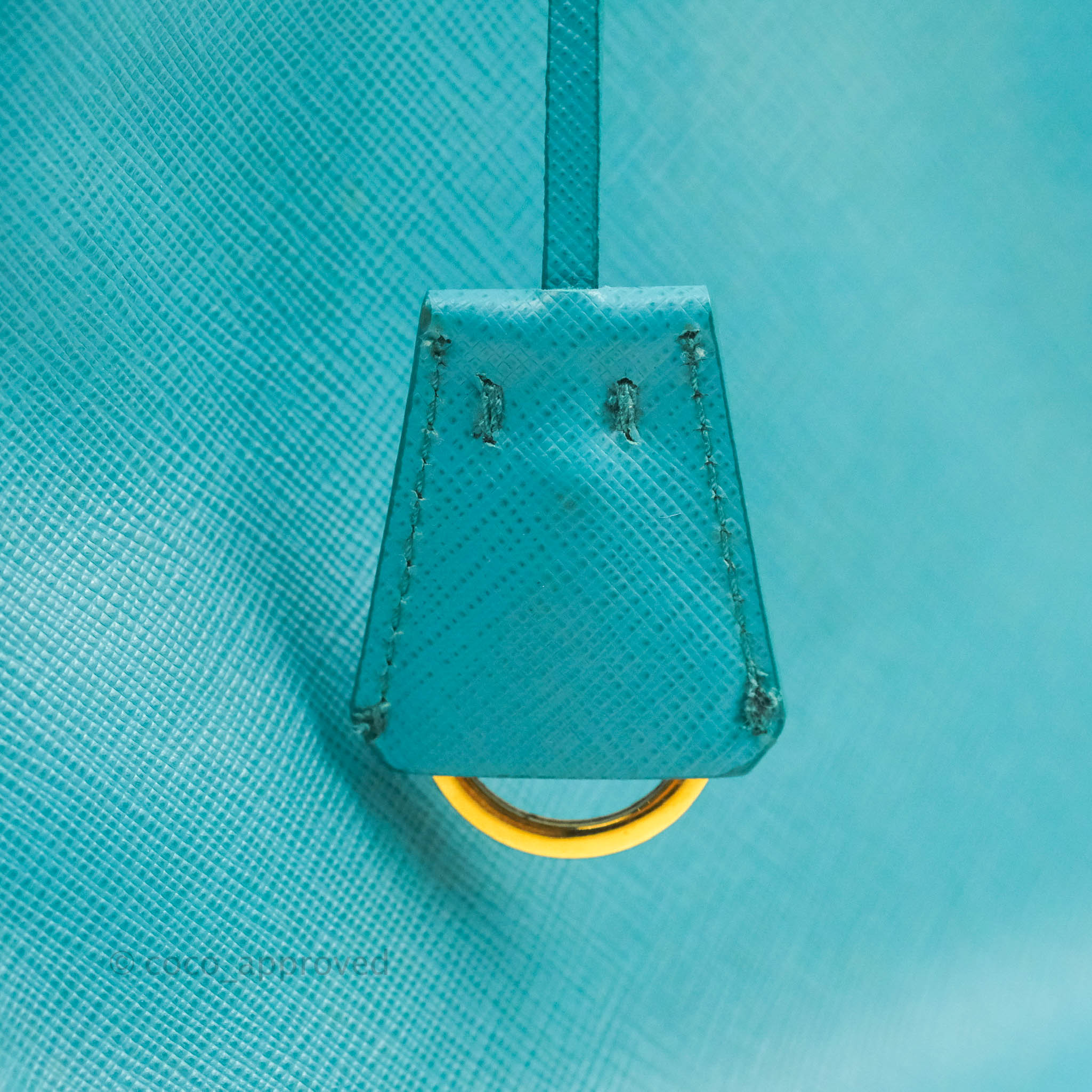 Prada Double Zip Lux Saffiano Tiffany Blue Large Tote Bag – Coco Approved  Studio