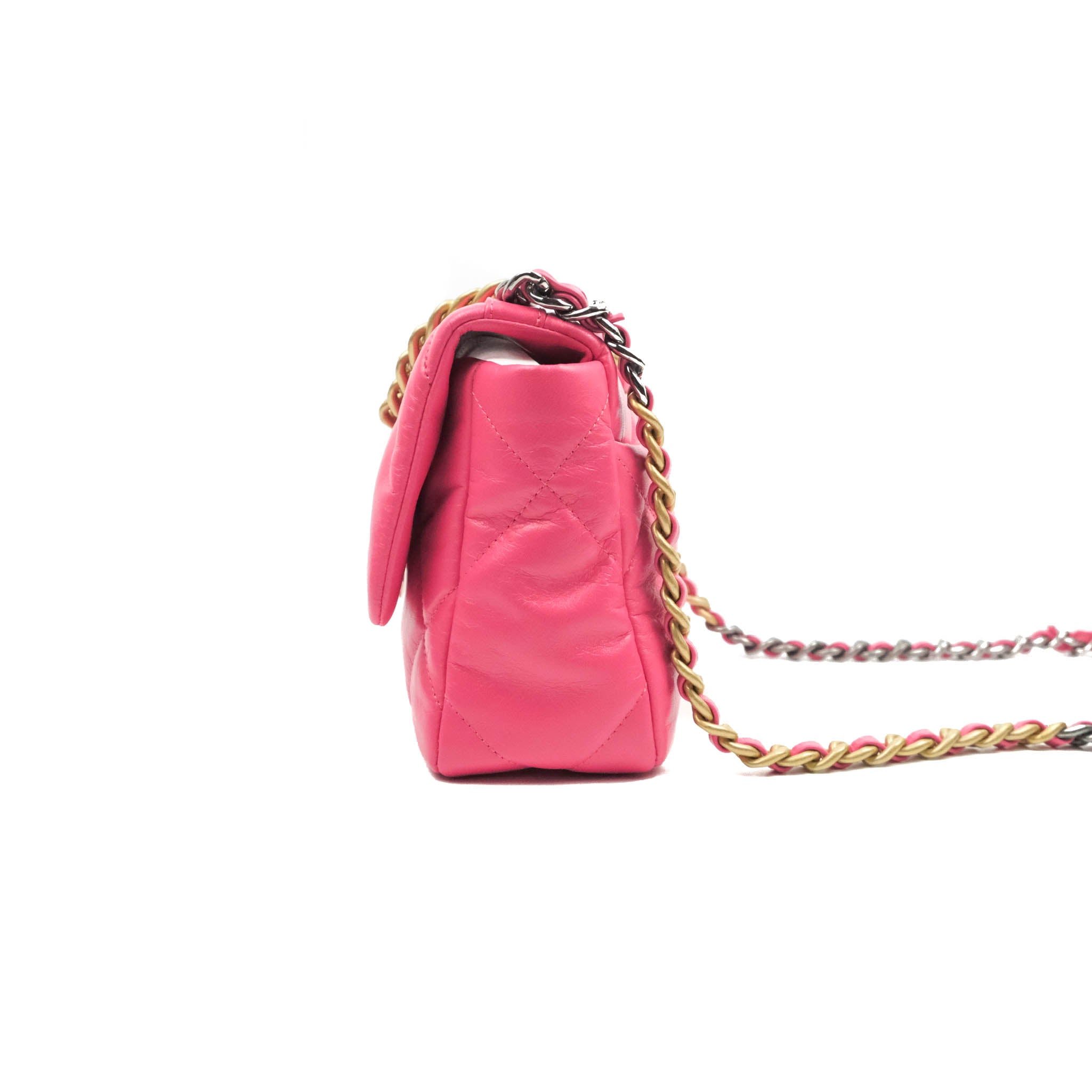 Chanel 19 Small Rosy Pink Goatskin Mixed Hardware 20K – Coco
