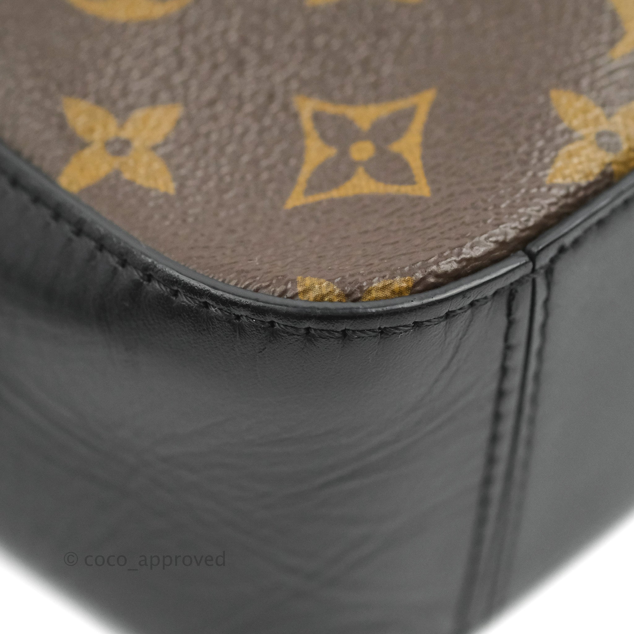 Louis Vuitton Saintonge Crossbody Bag Monogram Black – Coco