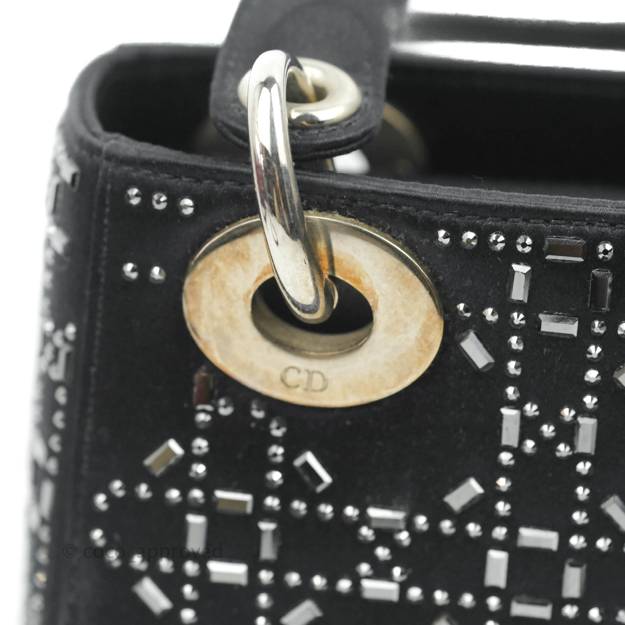 Christian Dior Mini Lady Dior Grey Lambskin Cannage Silver Hardware – Coco  Approved Studio
