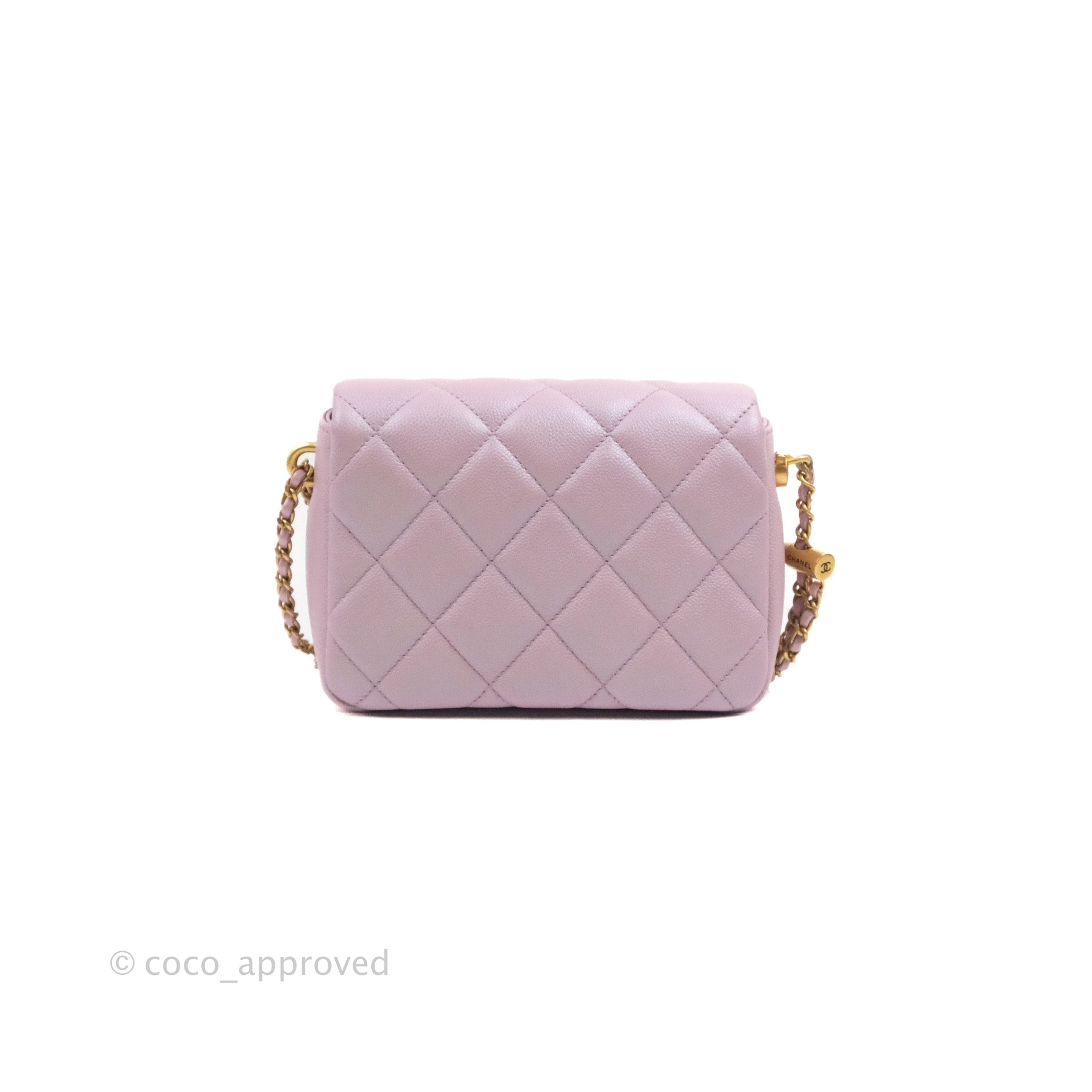 Chanel Blue Iridescent Quilted Caviar Medium Classic Double Flap