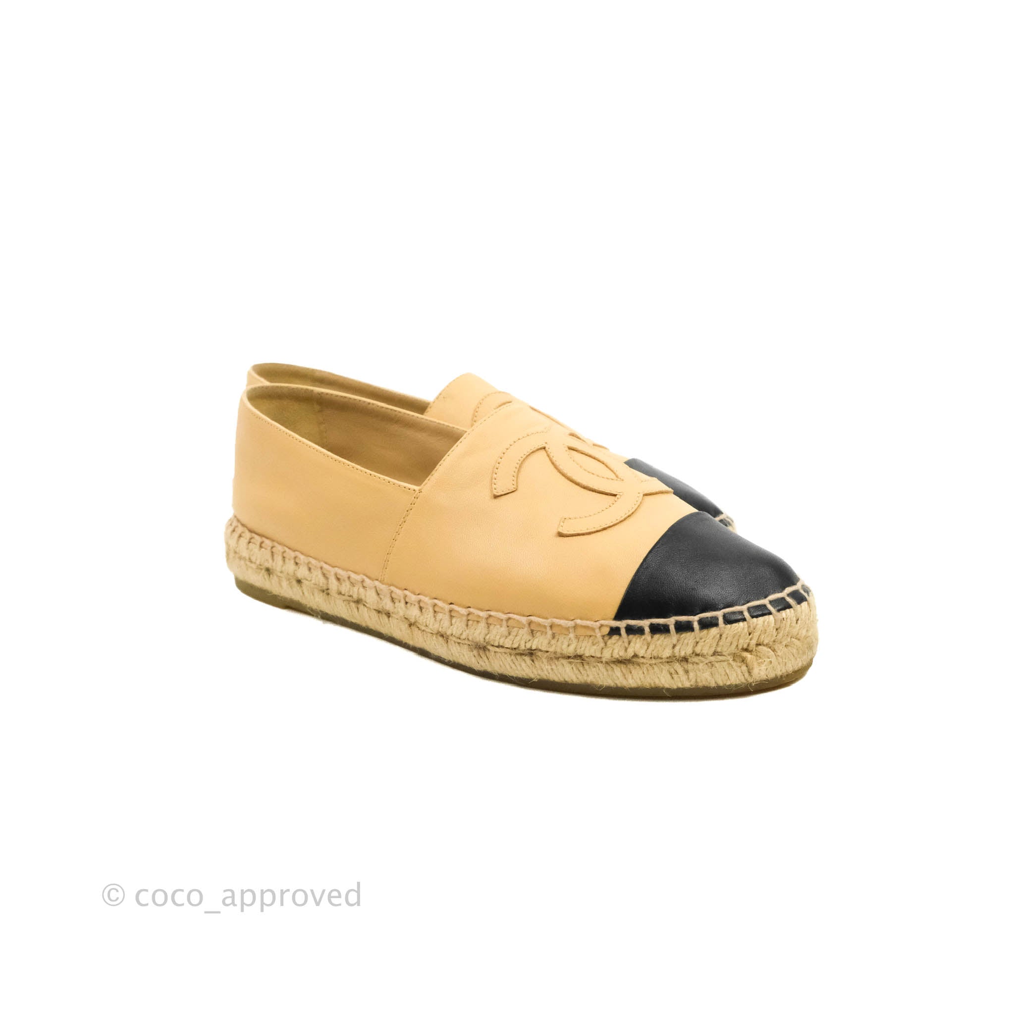 Leather espadrilles Chanel Beige size 42 EU in Leather - 32471803
