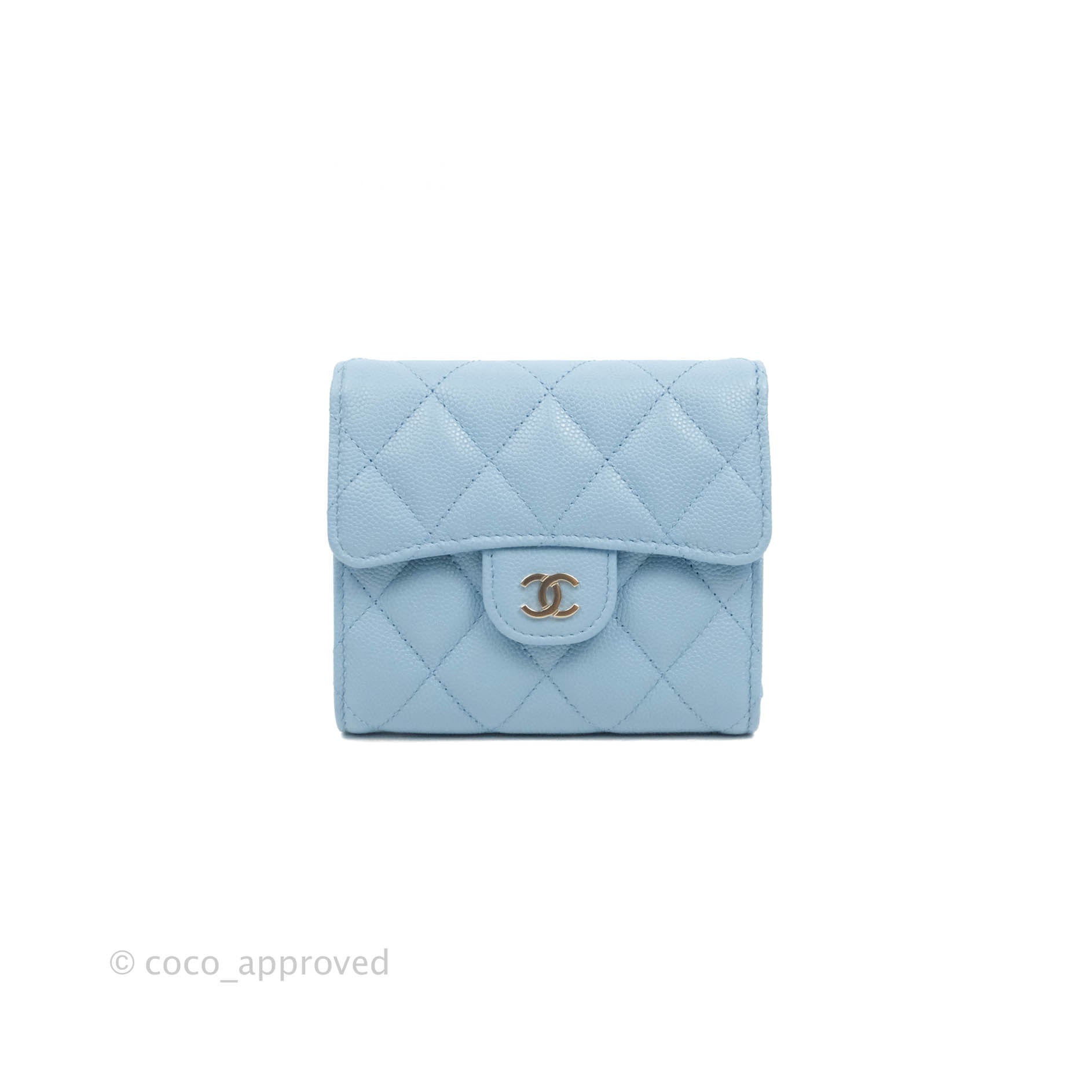 CHANEL Lambskin Chevron Quilted Trendy CC Wallet On Chain WOC