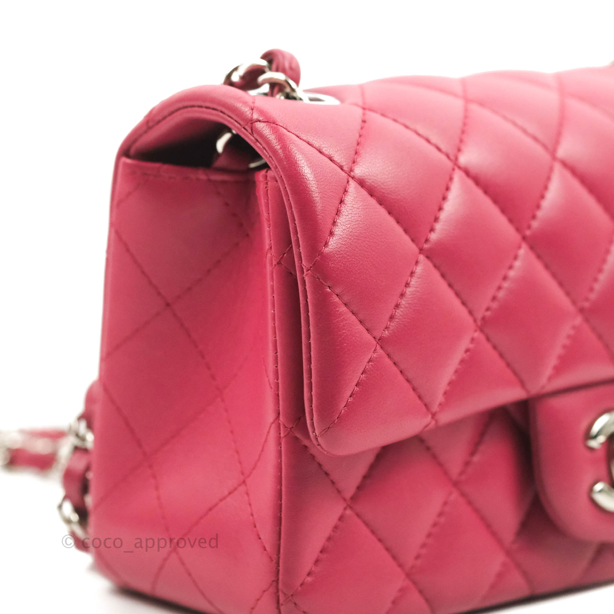 Chanel Pink Lambskin Lucky Charm Rectangular Flap Mini Q6B2SM1IP9003