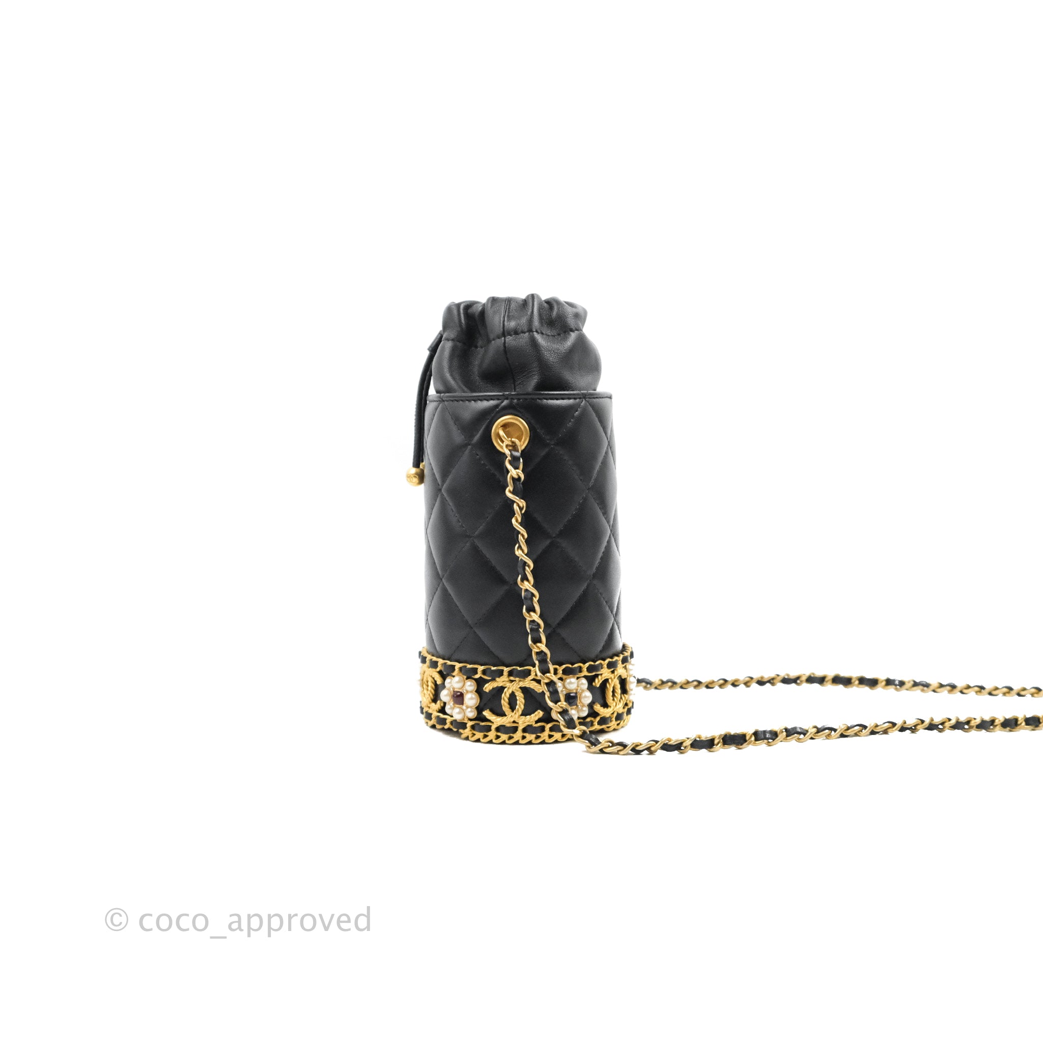 Chanel Large Quilted Chain Bucket Bag