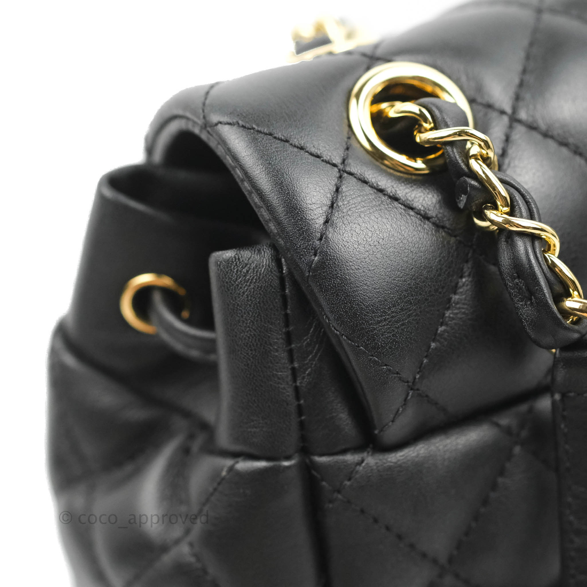 Chanel Quilted Small Urban Spirit Backpack Calfskin Black Gold