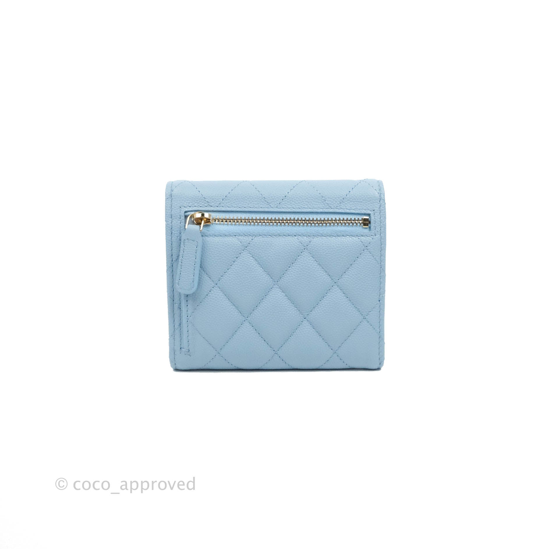 Chanel Classic Double Flap Quilted Iridescent Caviar Gold-tone Medium Blue  in Caviar Leather with Light Gold-tone - US