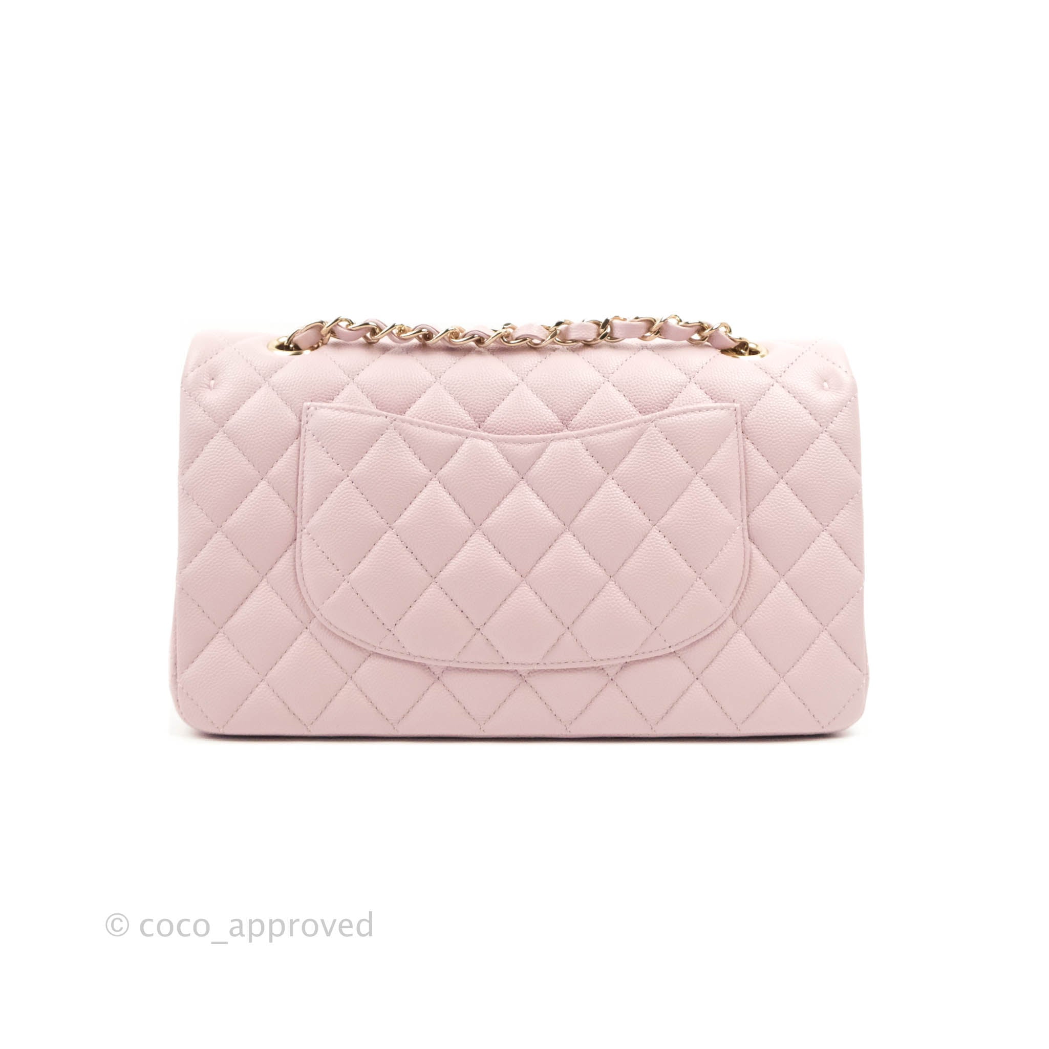 Chanel Classic Pink Bubblegum Lambskin Double Flap Bag with Gold