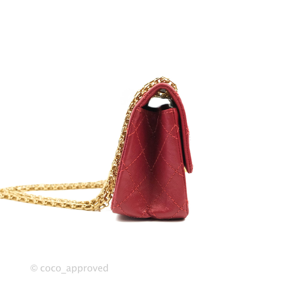 Chanel Mini Reissue 224 Red Aged Calfskin Gold Hardware – Coco Approved  Studio