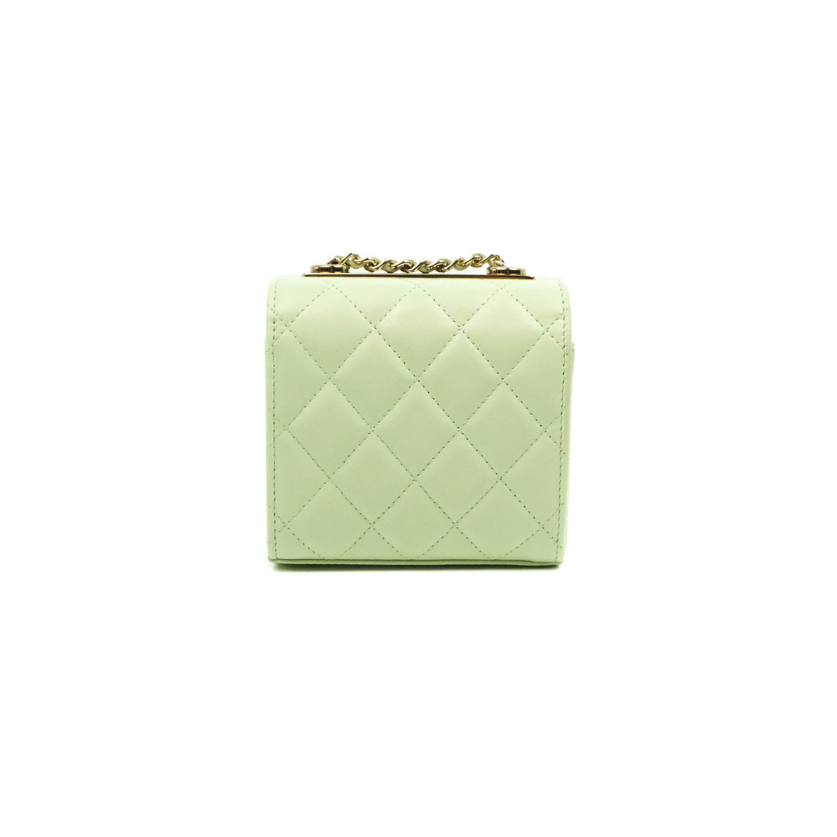 Chanel Mini Quilted Trendy CC Clutch With Chain Light Green