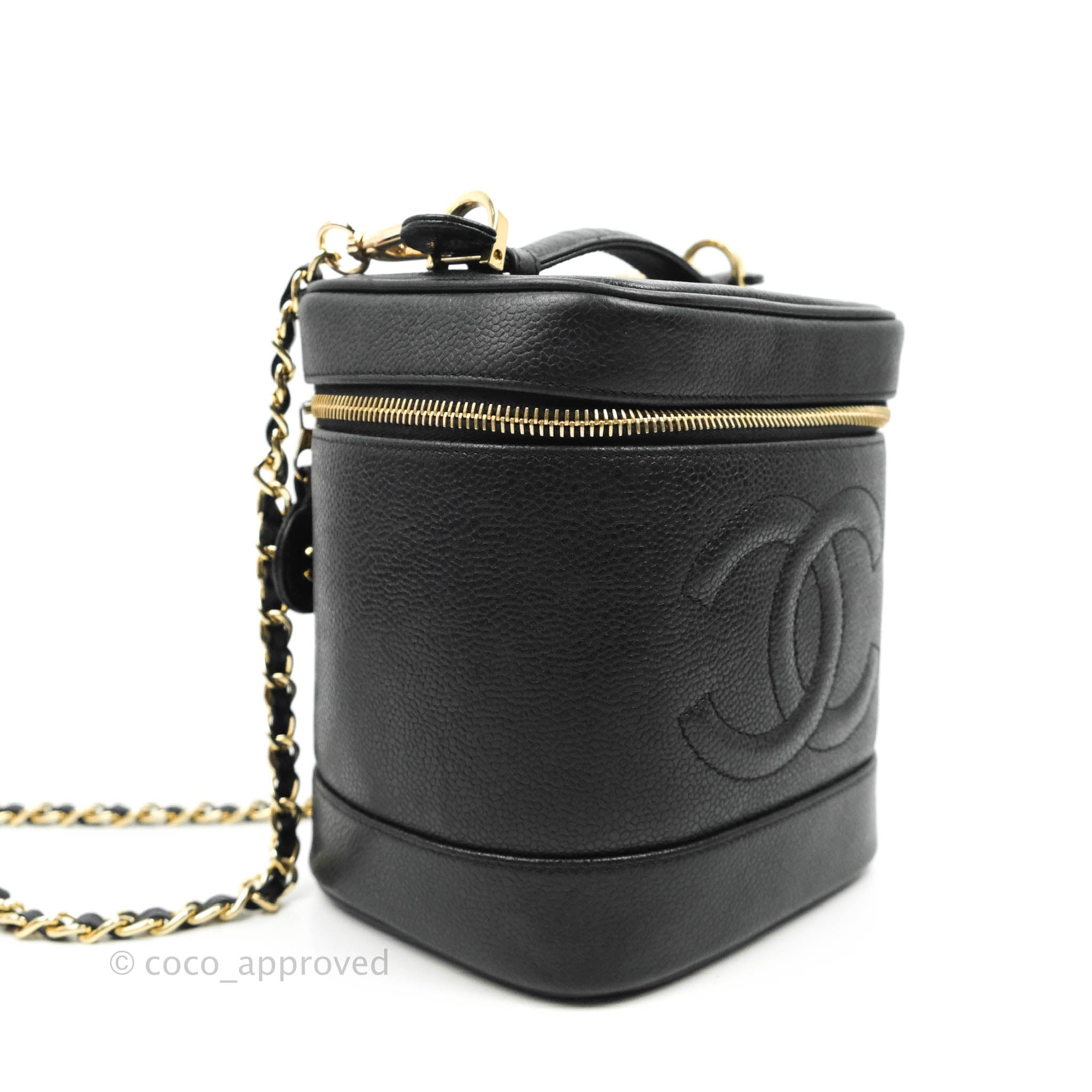 Vintage Chanel Vanity Dark Beige Caviar Gold Hardware – Madison