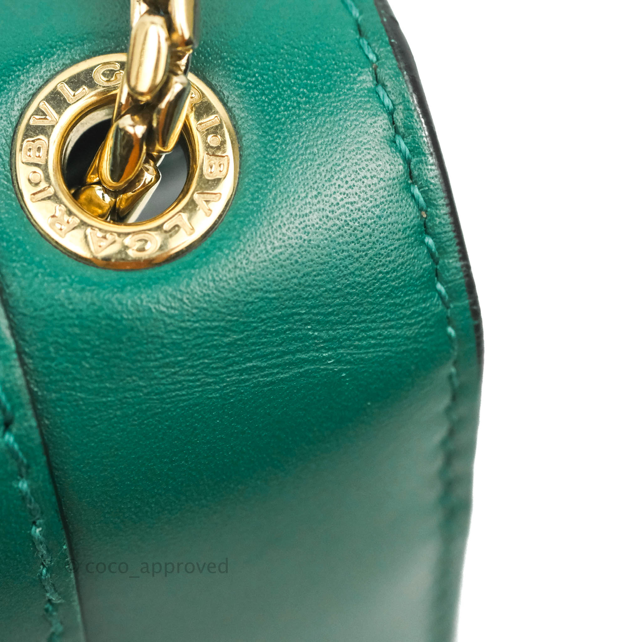 Bvlgari Serpenti Forever Small Crossbody Bag in Emerald Green Gold Har –  Coco Approved Studio