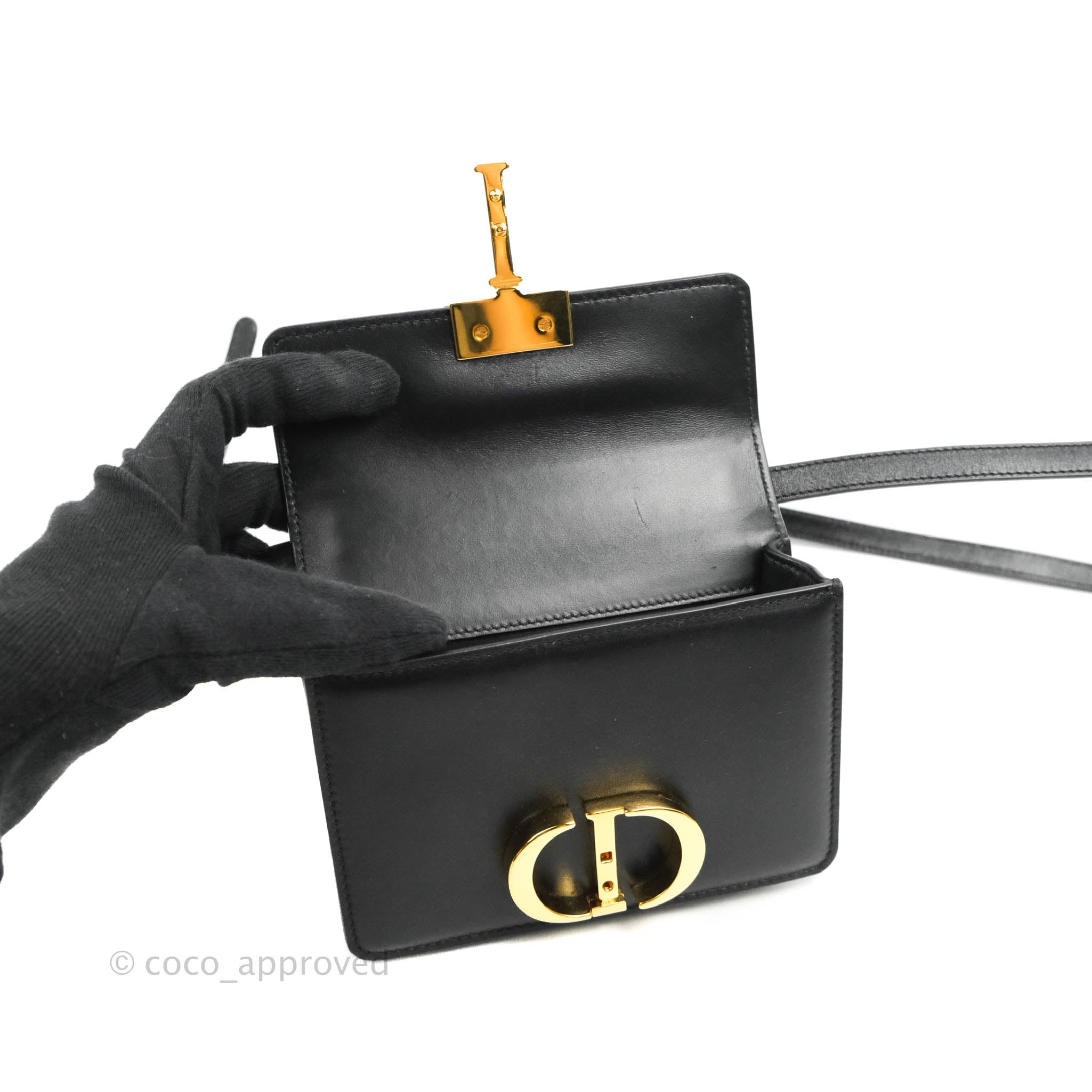 30 montaigne clutch bag Dior Black in Suede - 35902694