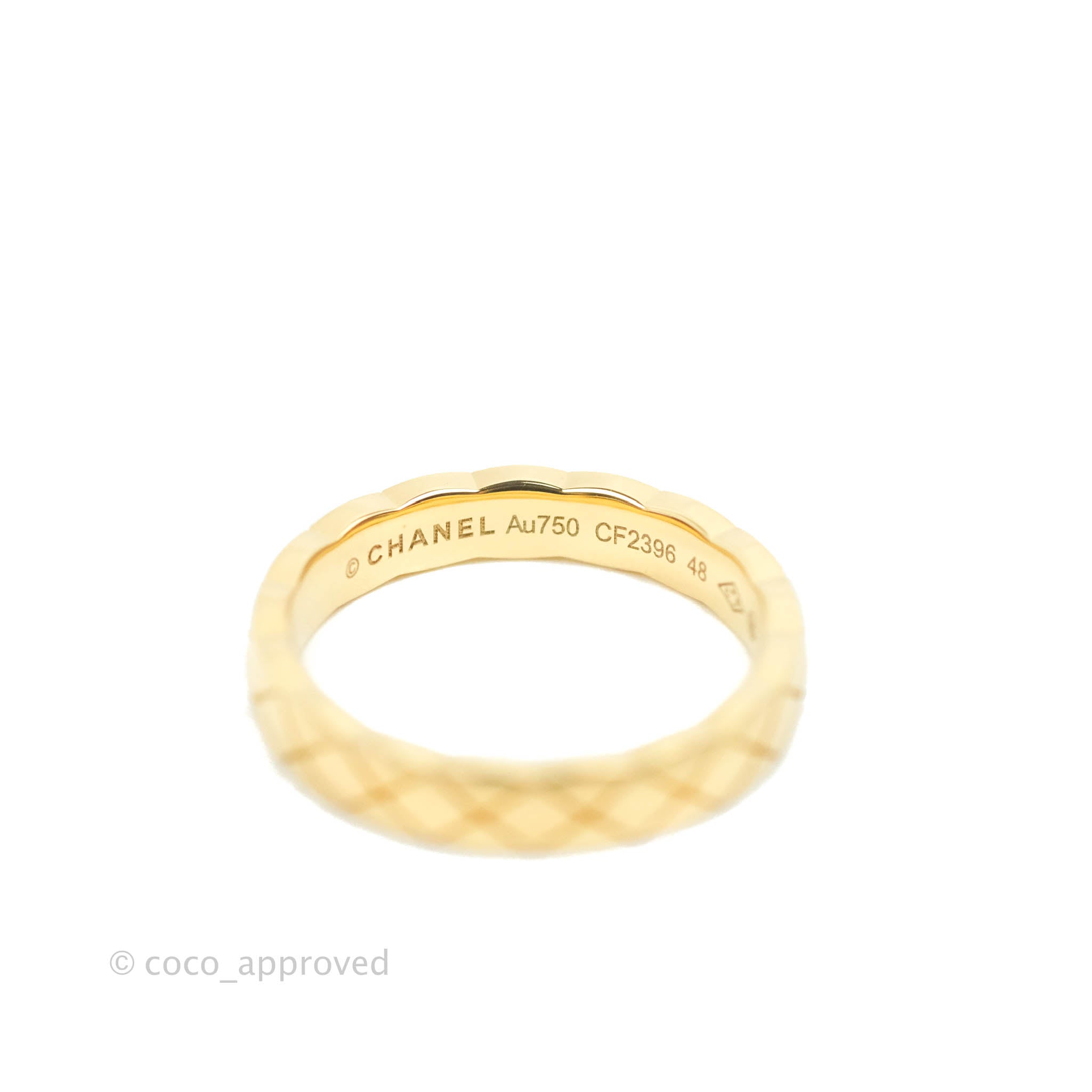 Chanel Coco Crush Mini Ring 18K Yellow Gold Size 48 – Coco