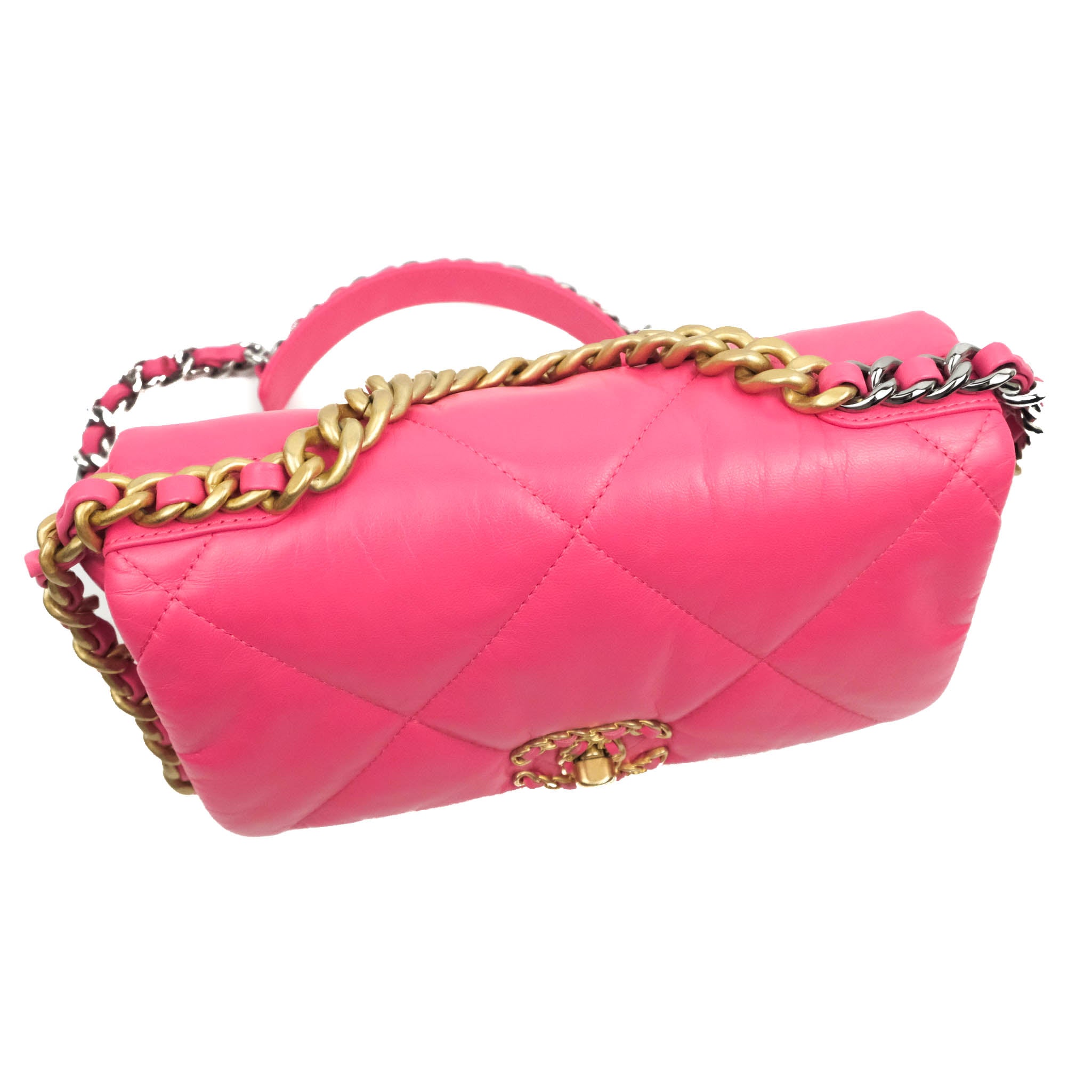 Chanel 19 Neon Pink Handbag
