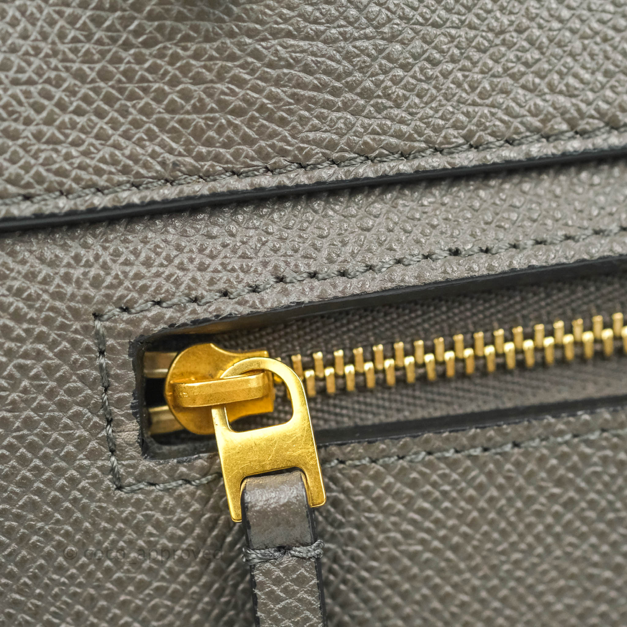 Celine Pico Belt Bag Grey Grained Calfskin Gold Hardware – Coco Approved  Studio