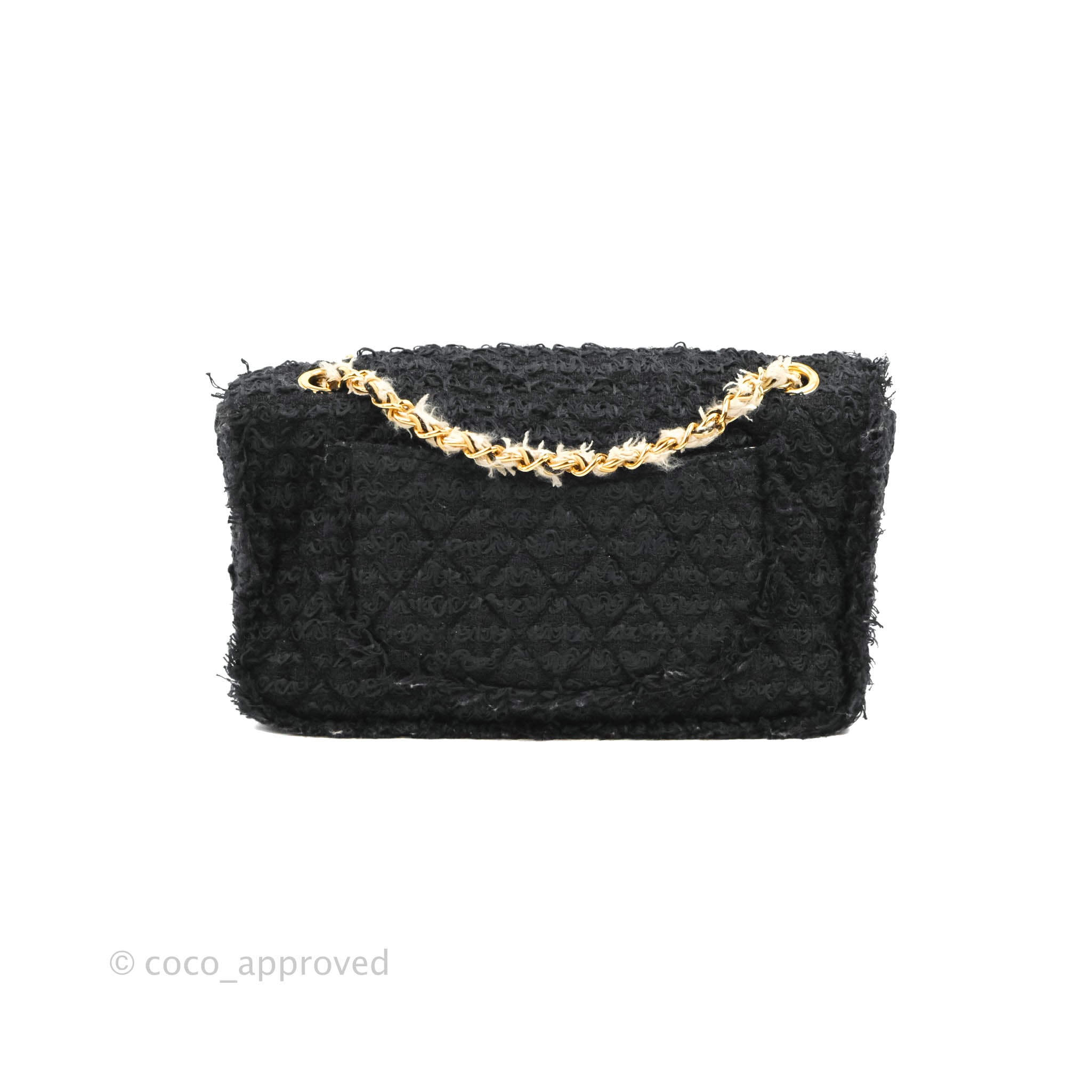 CHANEL Classic Double Flap Caviar Leather Shoulder Bag Black