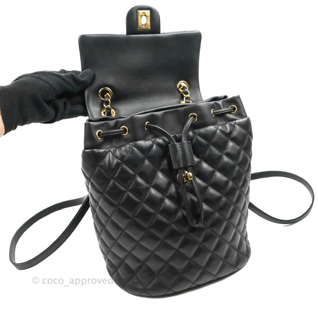 Chanel Quilted Small Urban Spirit Backpack Calfskin Black Gold Hardware