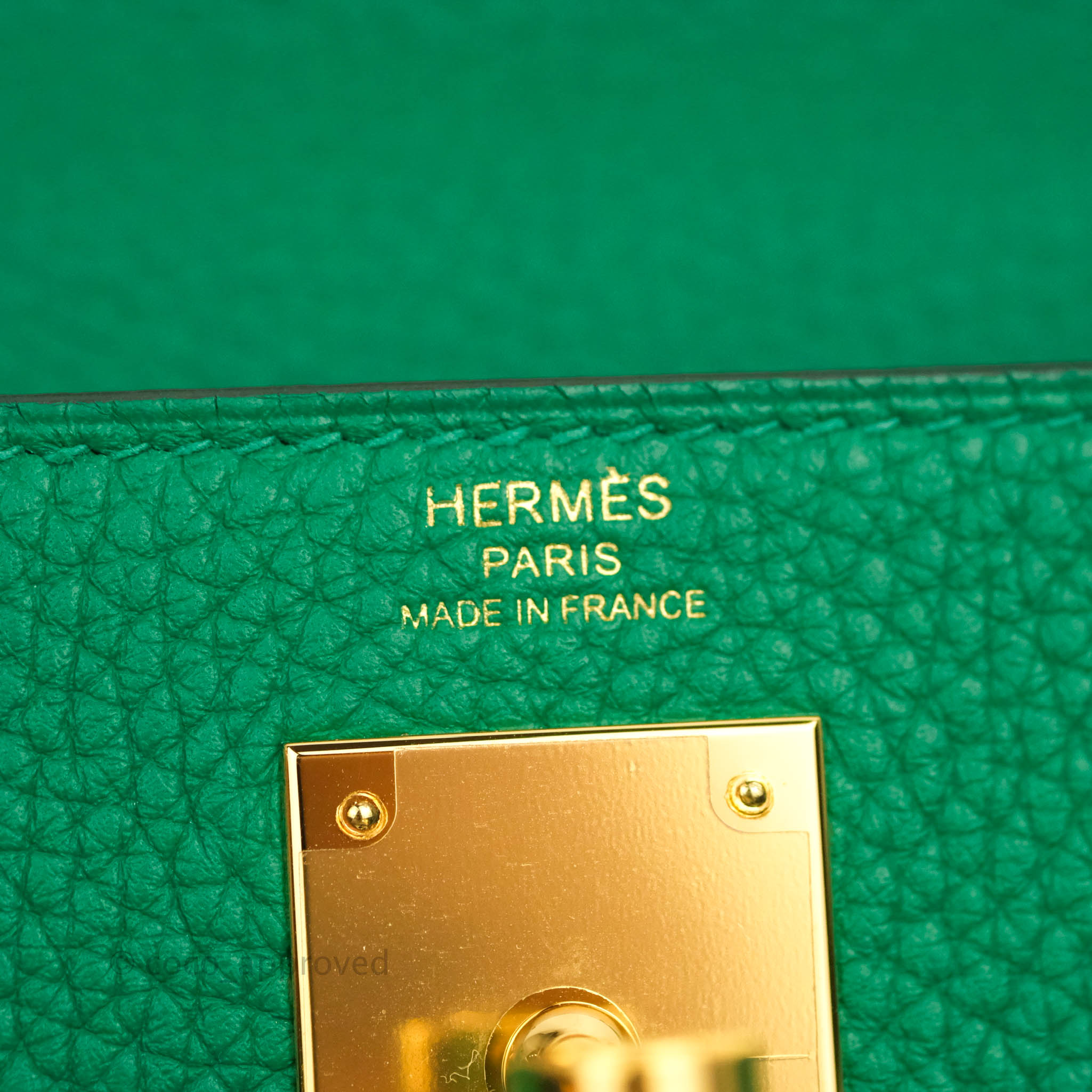 Hermès Vert Cypress Clemence Kelly 28 Retourne Gold Hardware, 2019