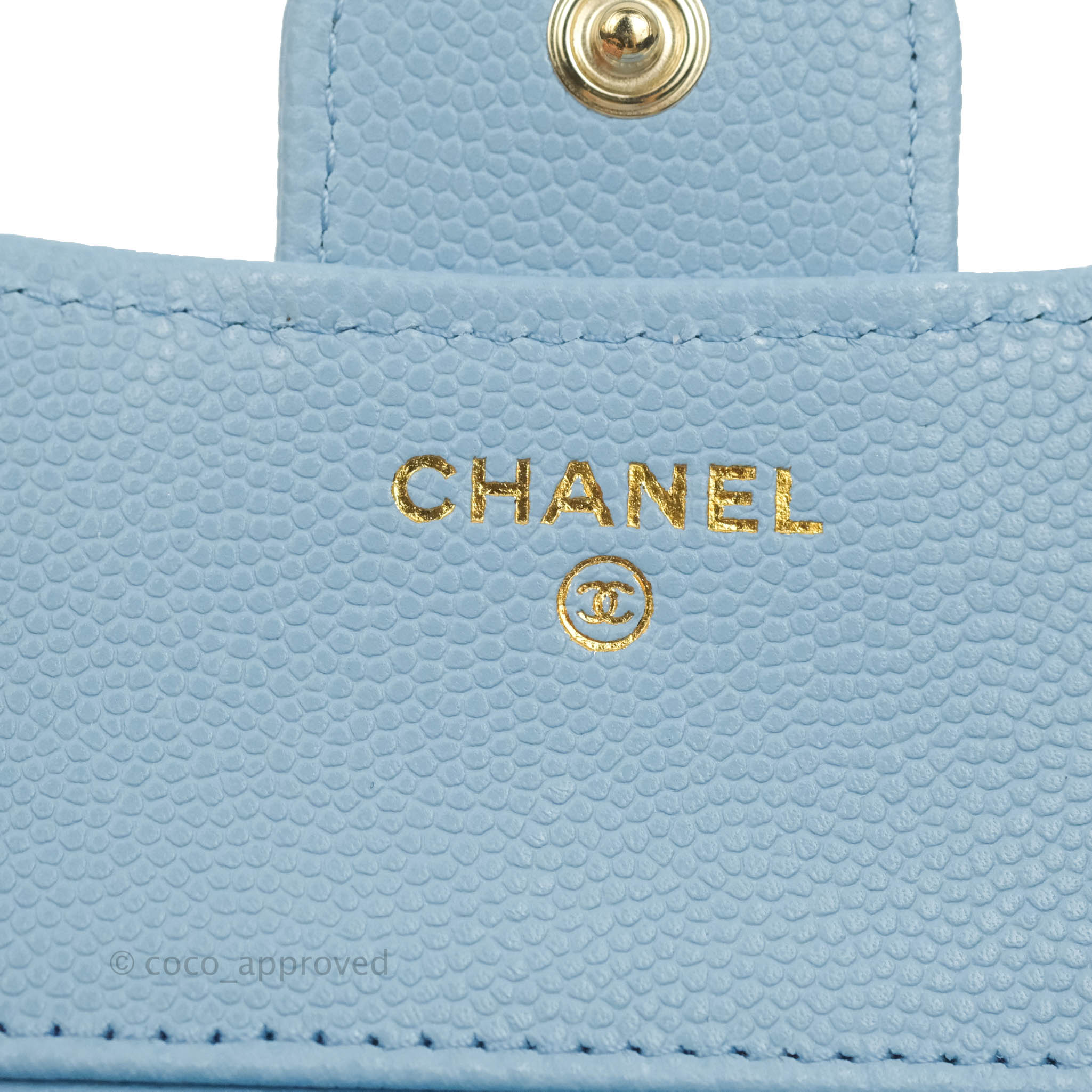 Chanel Classic Flap Wallet Blue Caviar Gold Hardware – Coco
