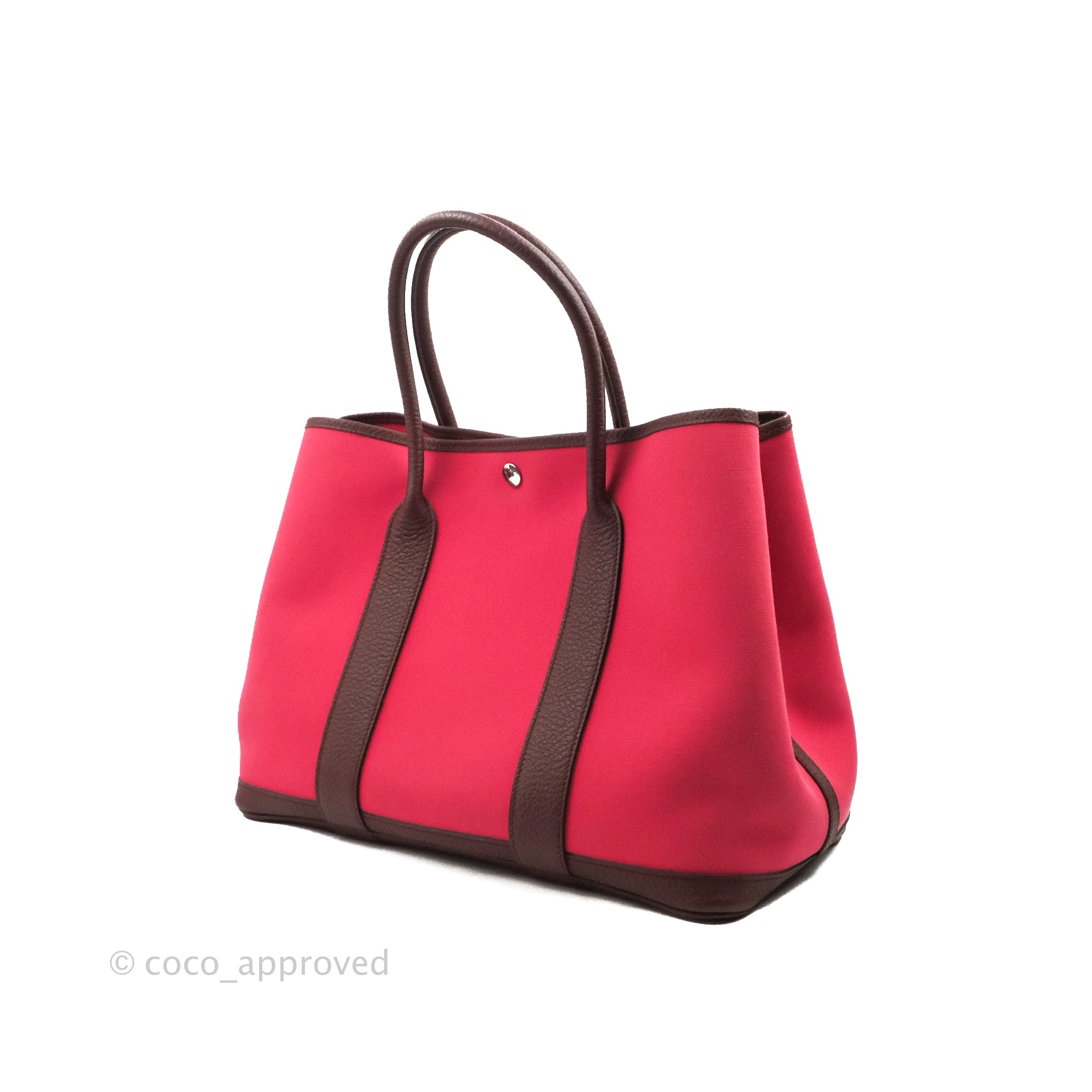 Hermes Garden Party Bag Togo Leather In Red