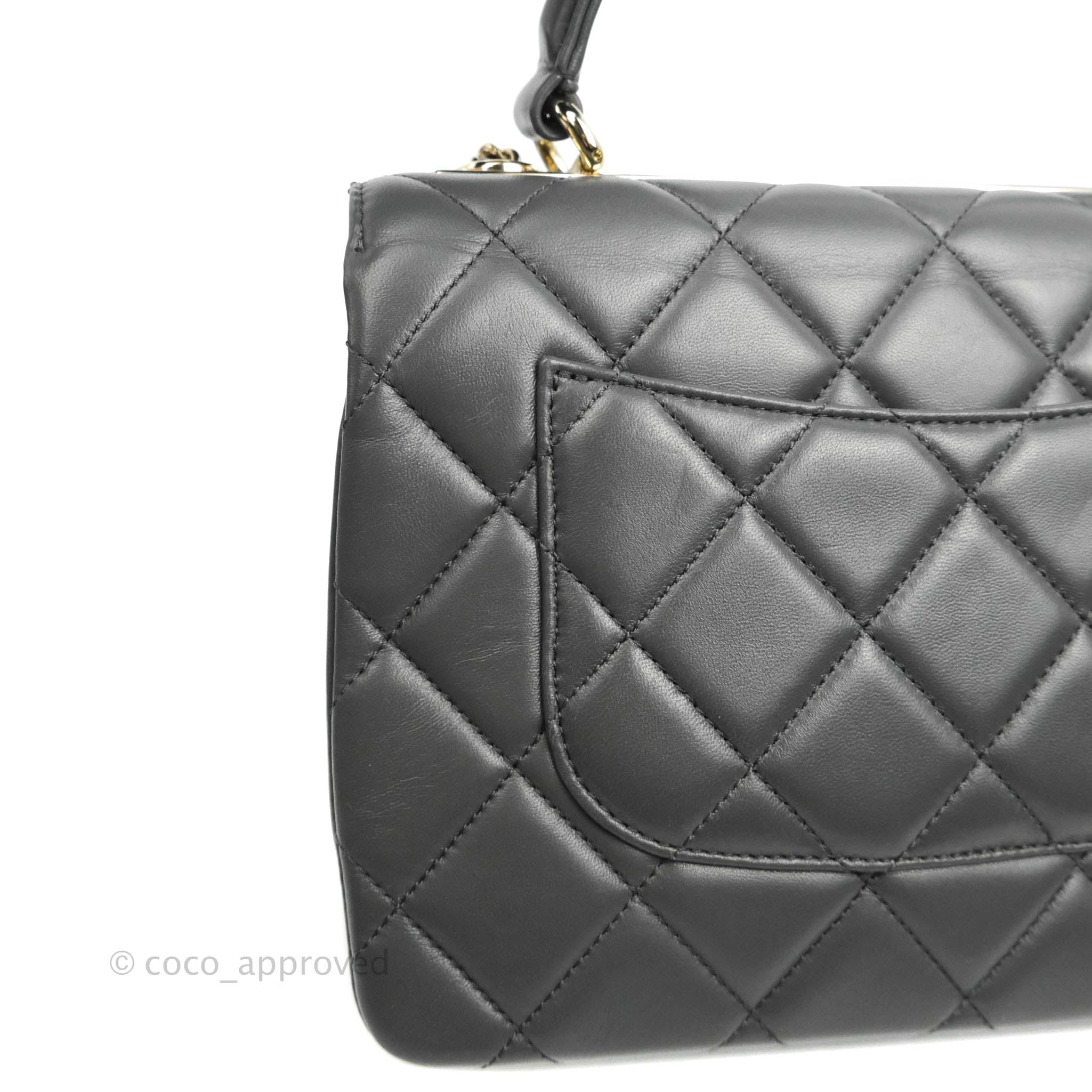 Chanel Small Trendy CC Dark Grey Lambskin Gold Hardware 21K – Coco