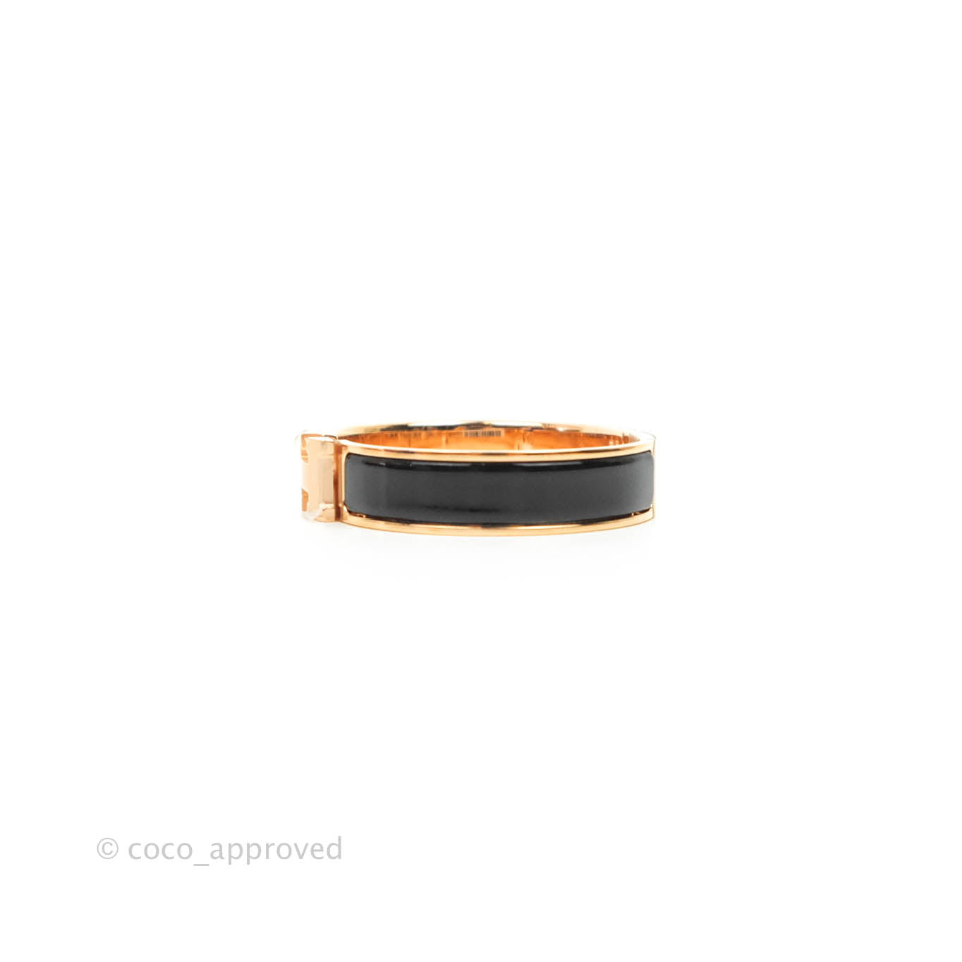 Hermès Clic H Bracelet Black Rose Gold PM – Coco Approved Studio