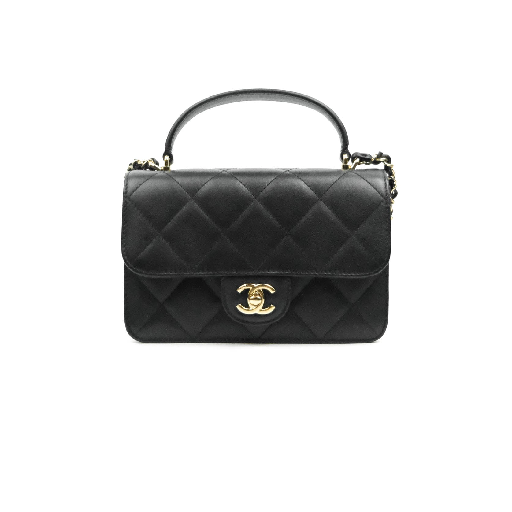 Chanel Black Quilted Grained Calfskin Small So Black Coco Handle Bag Black  Hardware, 2020 Available For Immediate Sale At Sotheby's