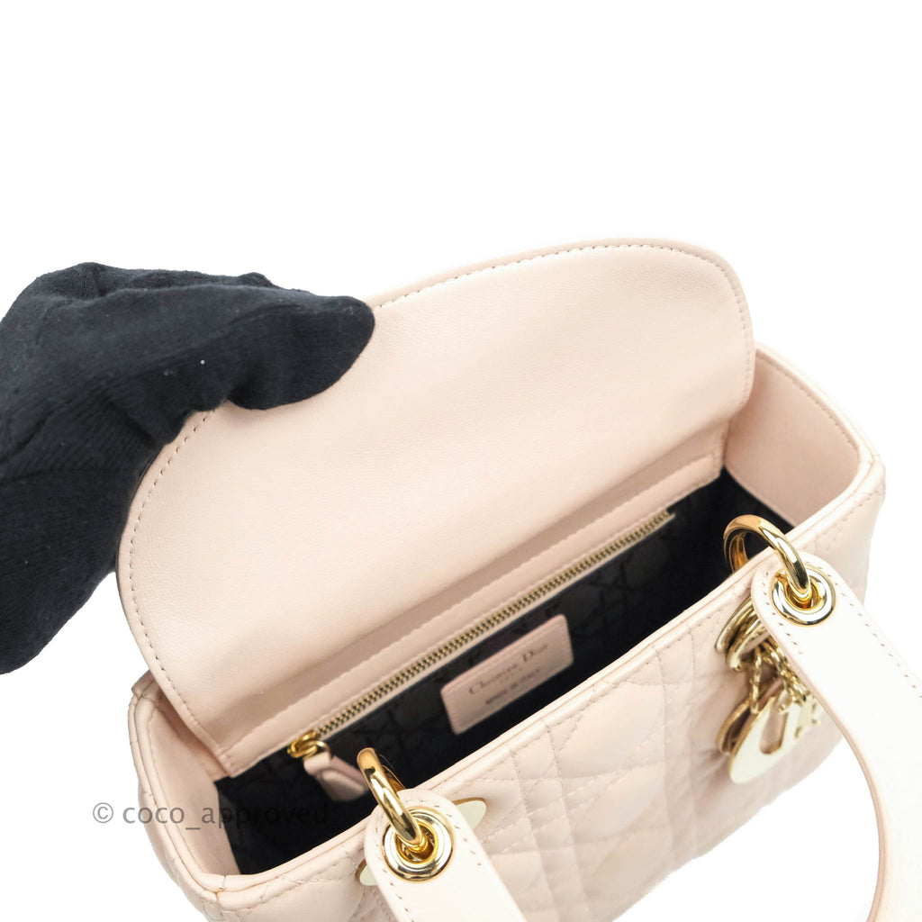 Christian Dior Lambskin My ABCDior Lady Dior Pale Pink Gold Hardware