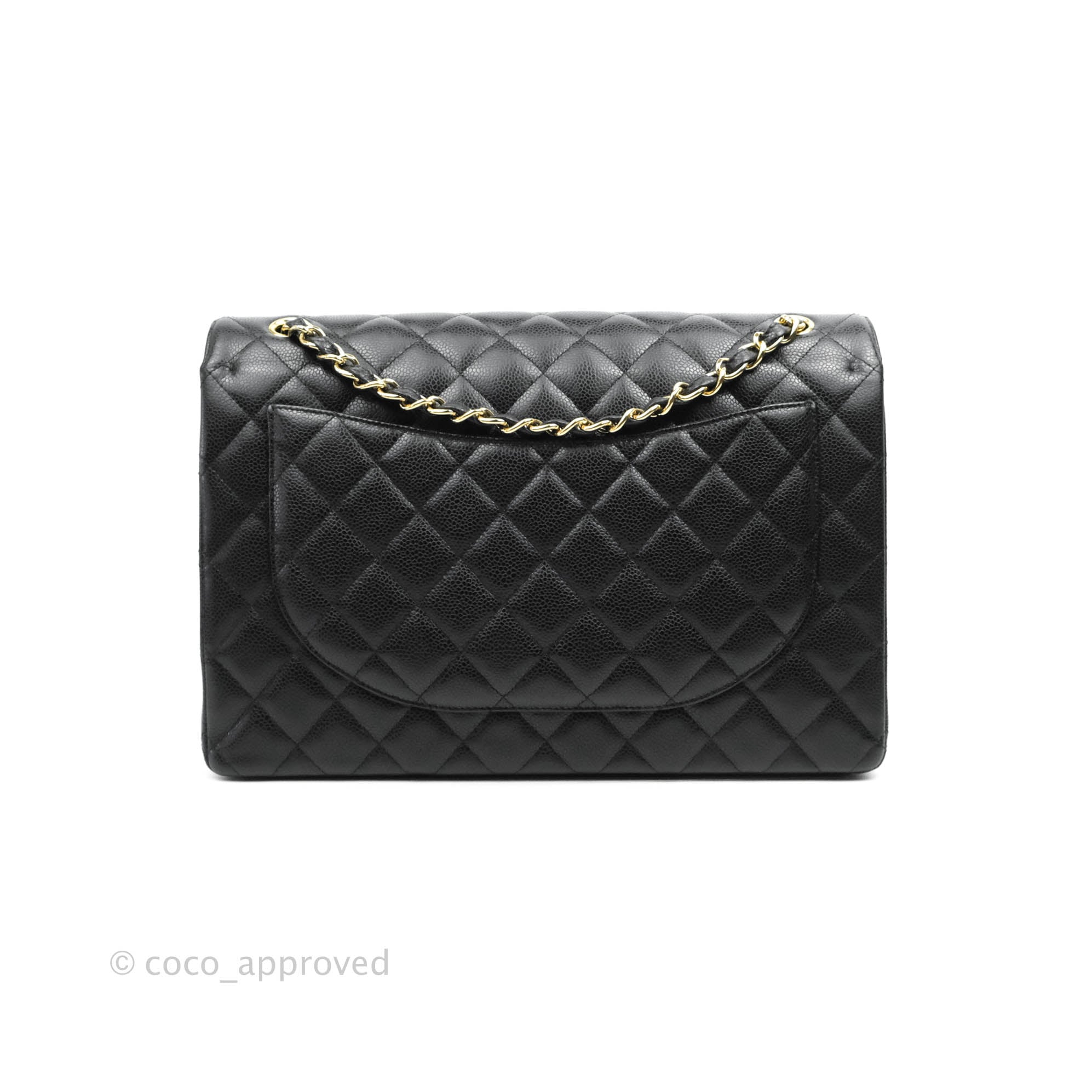Chanel Double Flap Maxi Black Caviar with Gold Hardware - Bags - Kabinet  Privé