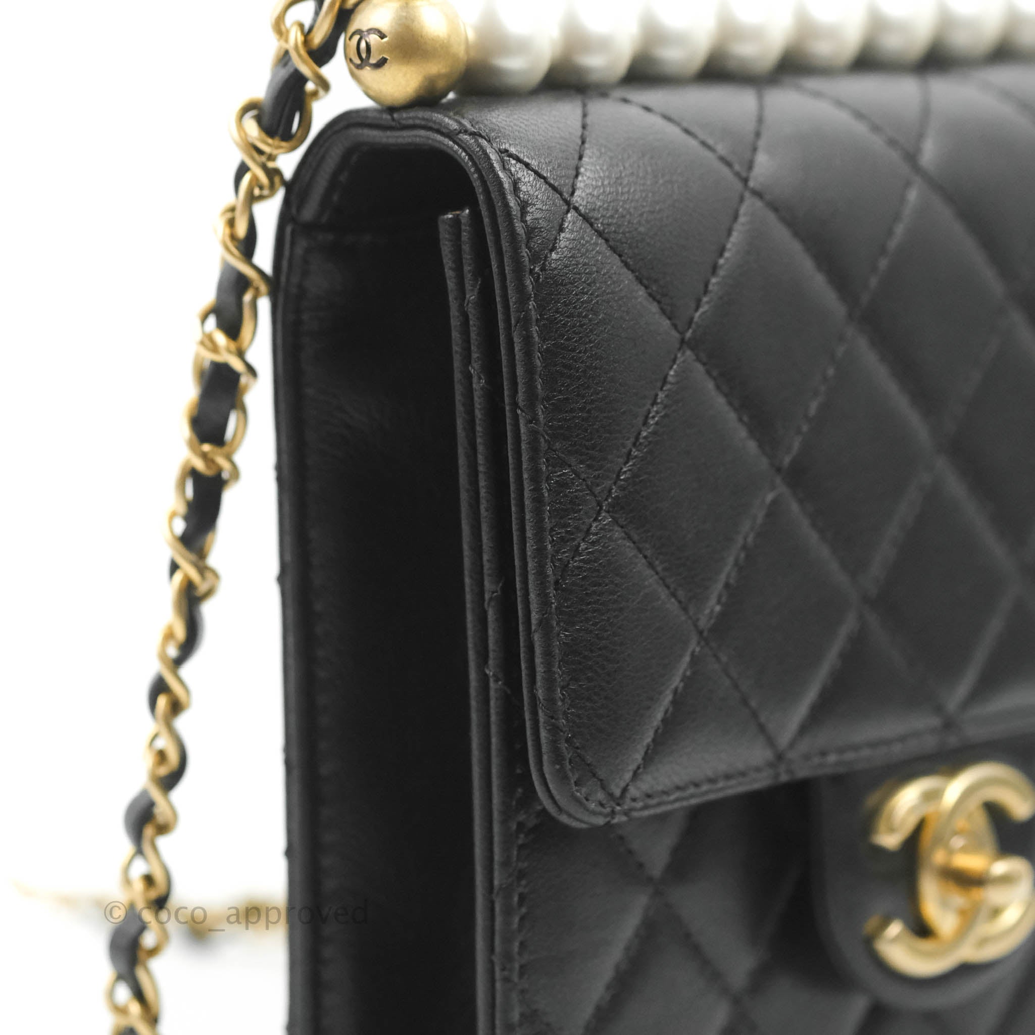 Chanel Chic Pearls Flap Bag Quilted Lambskin Small
