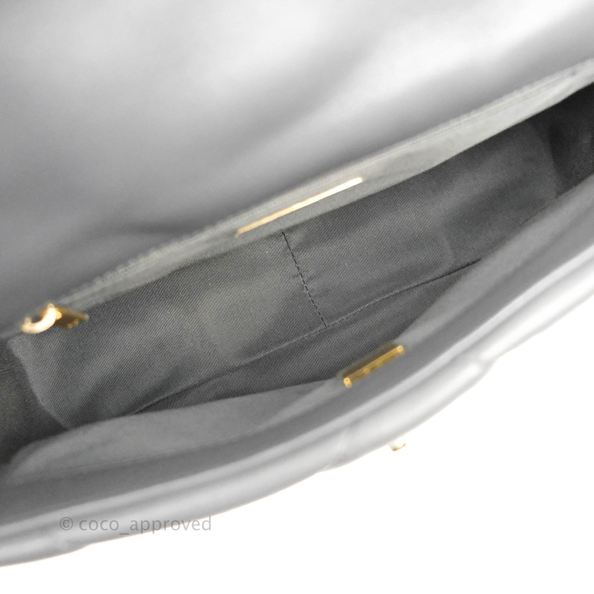 Chanel Medium 19 Flap Bag Grey Calfskin Mixed Hardware