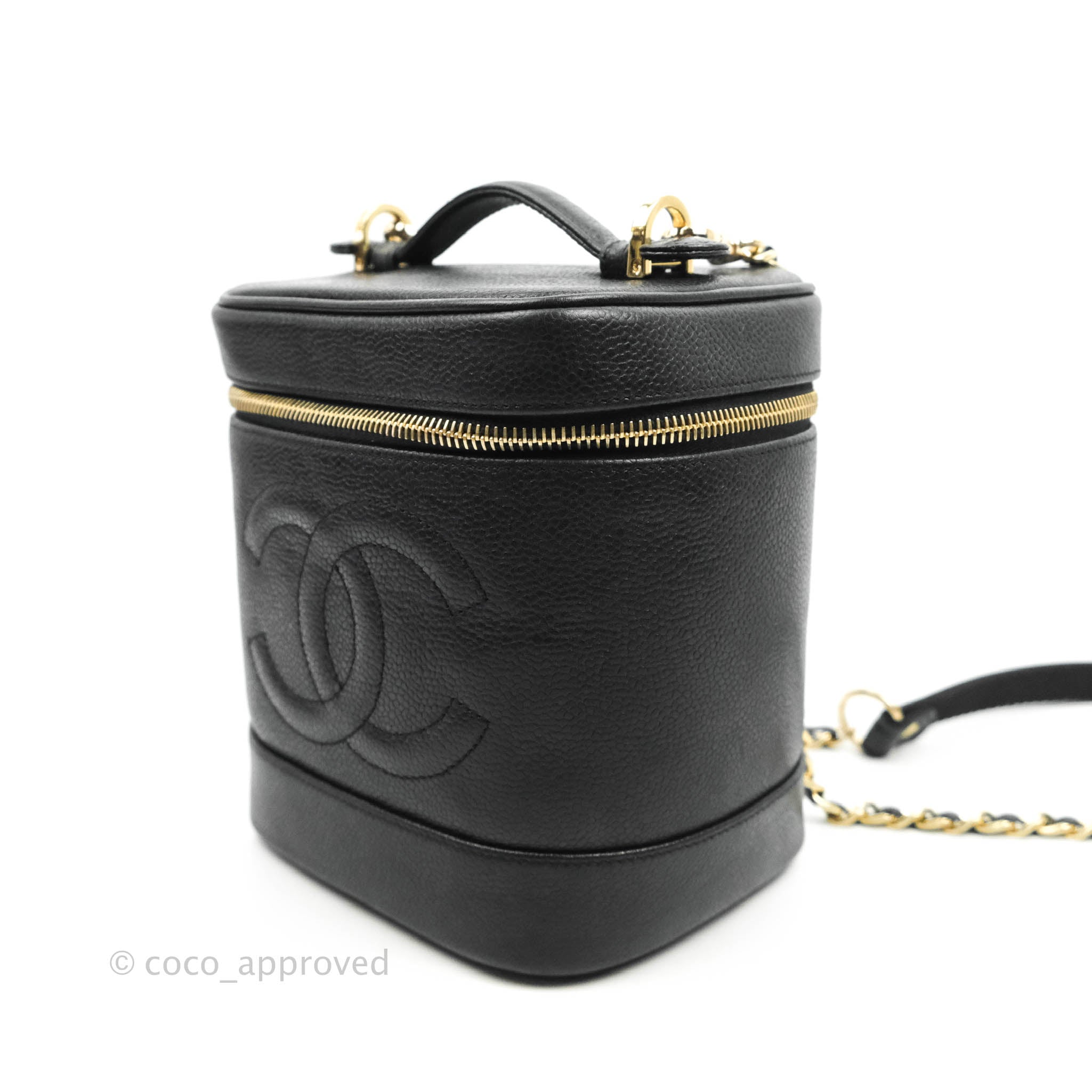 Chanel Vintage Black Caviar Vanity Bag Gold Tone Hardware Available For  Immediate Sale At Sotheby's