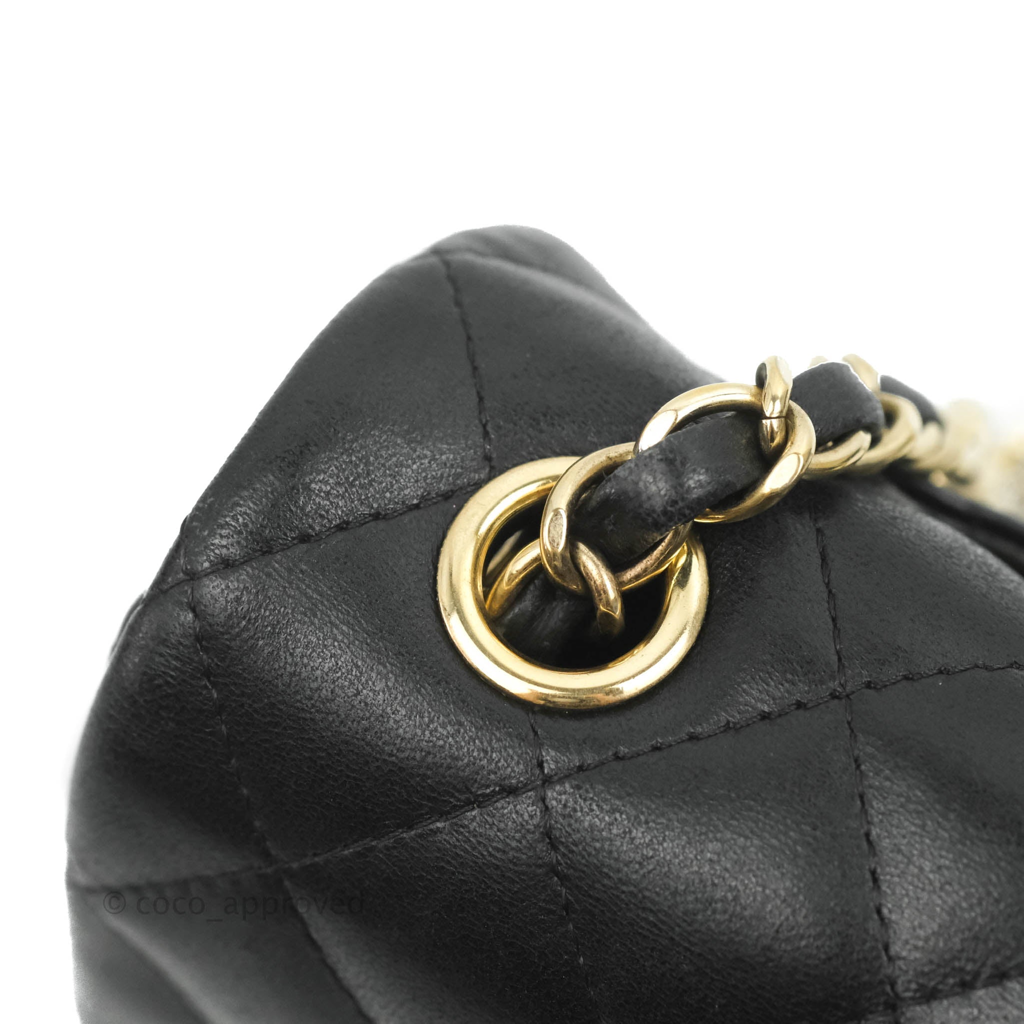 Chanel Mini Rectangular Flap Bag Valentine Limited Edition Black