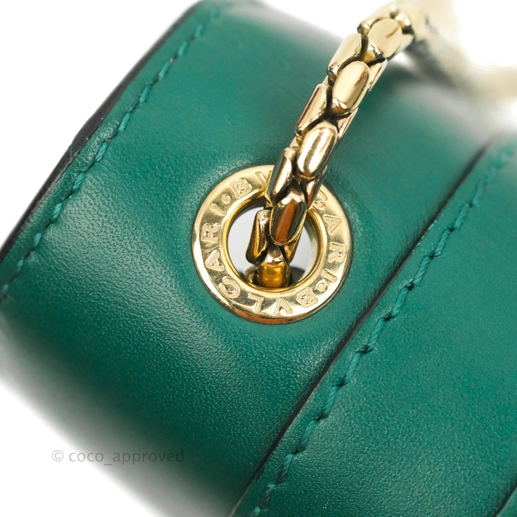 Bvlgari Serpenti Forever Small Crossbody Bag in Emerald Green Gold Har –  Coco Approved Studio