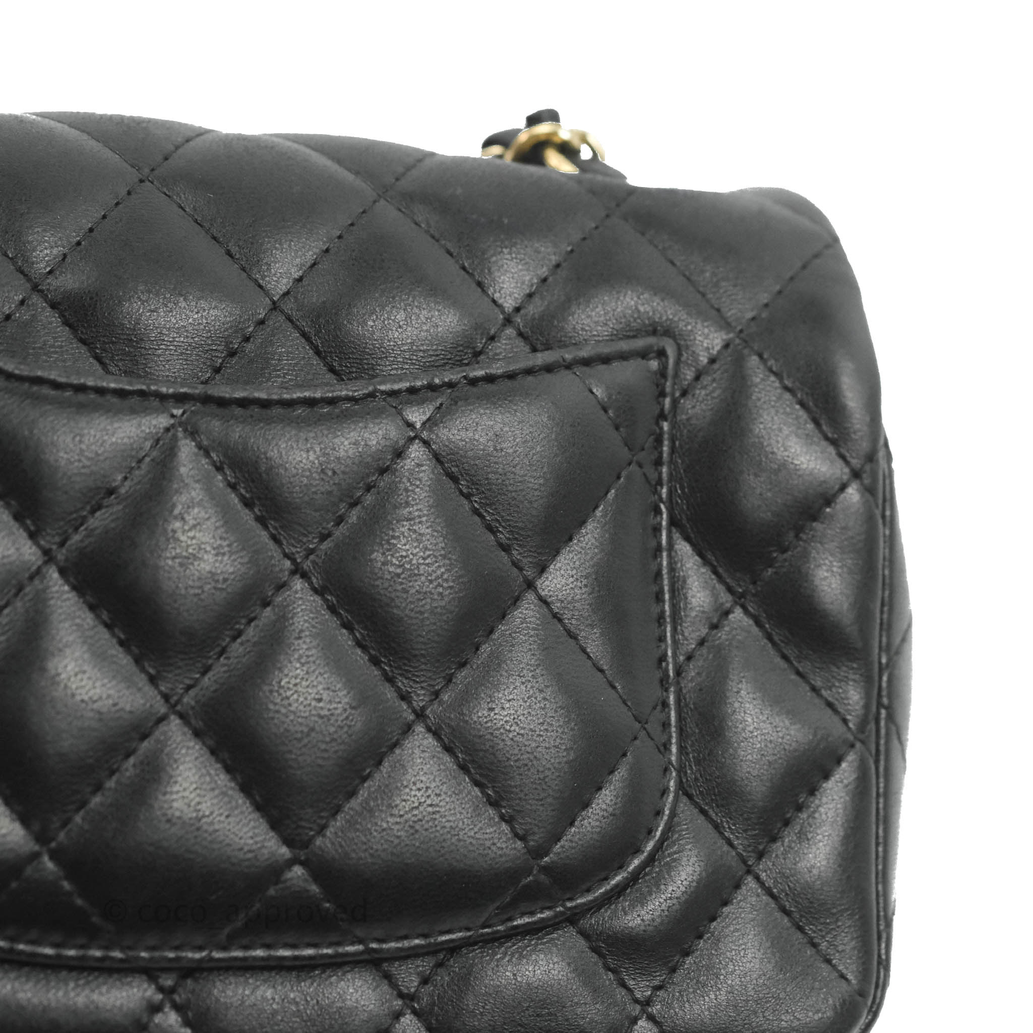 Chanel Mini Rectangular Flap Bag Valentine Limited Edition Black Lambs –  Coco Approved Studio