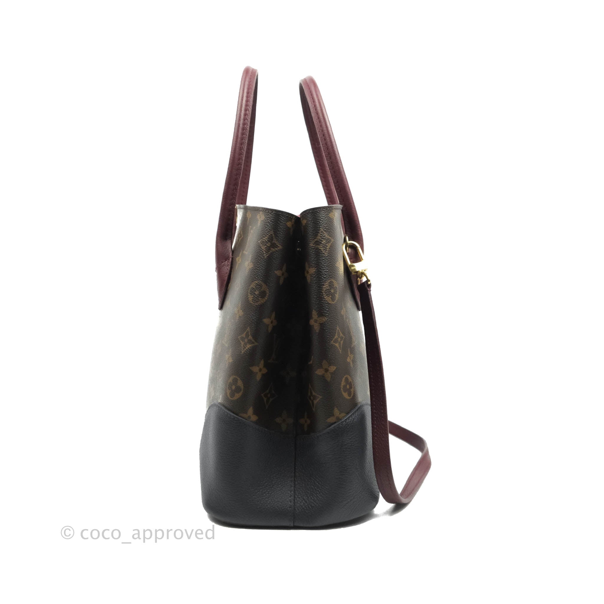 Louis Vuitton Flandrin Monogram Navy Burgundy Tote Bag – Coco